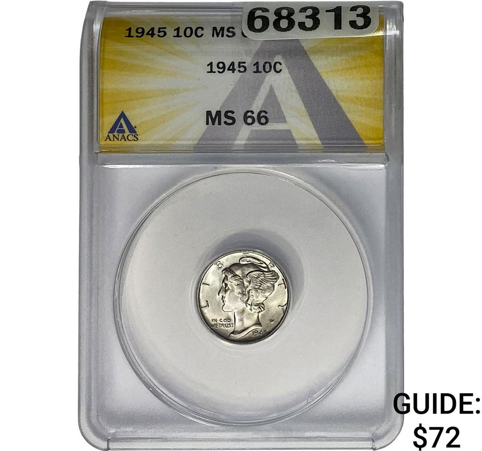 1945 Mercury Silver Dime ANACS MS66 (1 of 2)