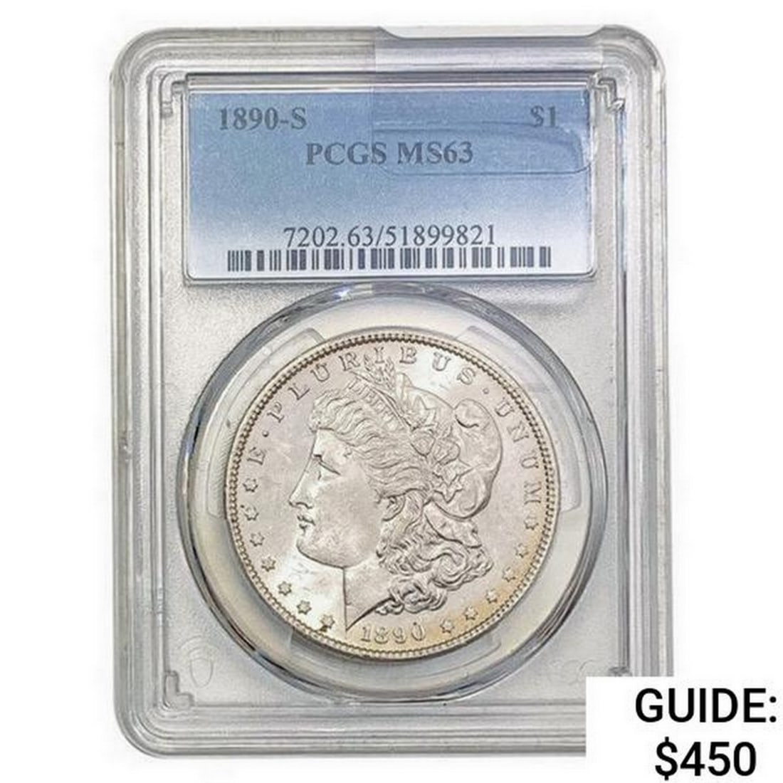 1890-S Morgan Silver Dollar PCGS MS63 (1 of 2)