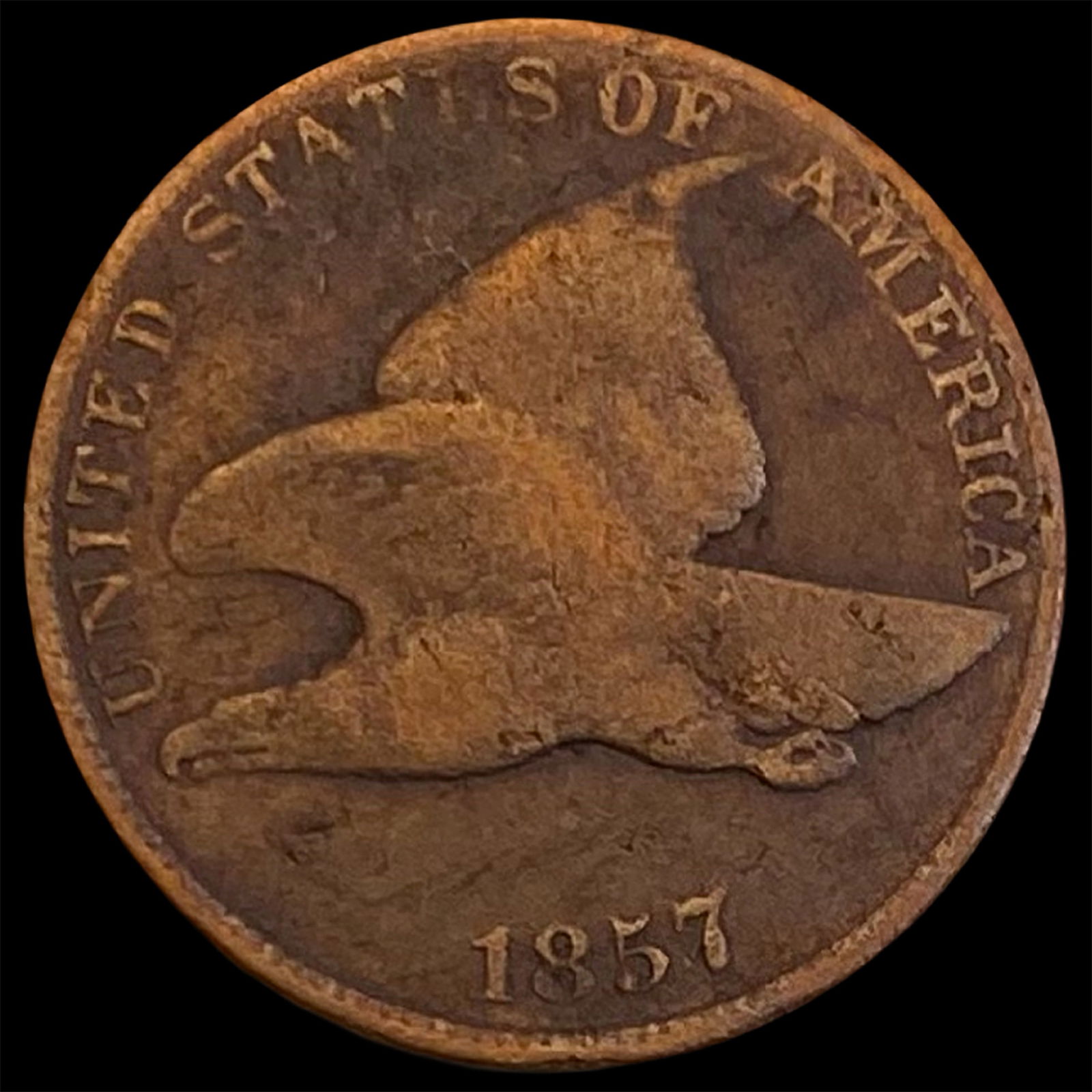 1857 Flying Eagle Cent NICELY CIRCULATED (1 of 2)