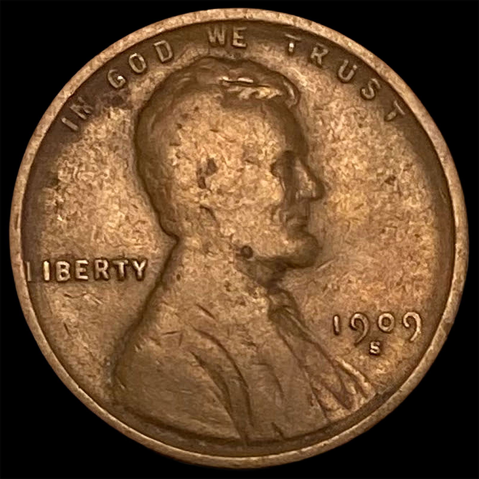 1909-S Lincoln Wheat Cent NICELY CIRCULATED (1 of 2)