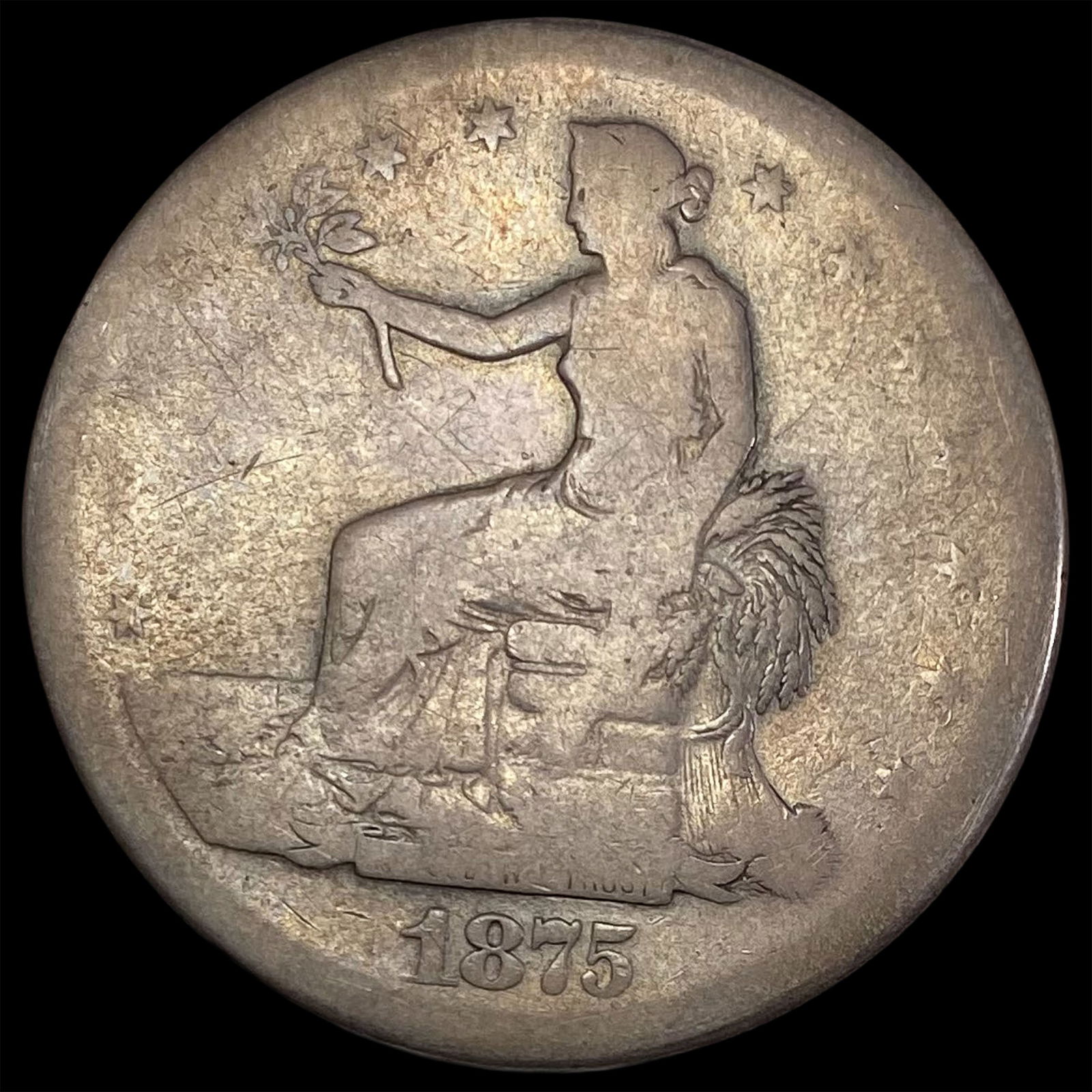 1875-S Silver Trade Dollar NICELY CIRCULATED (1 of 2)