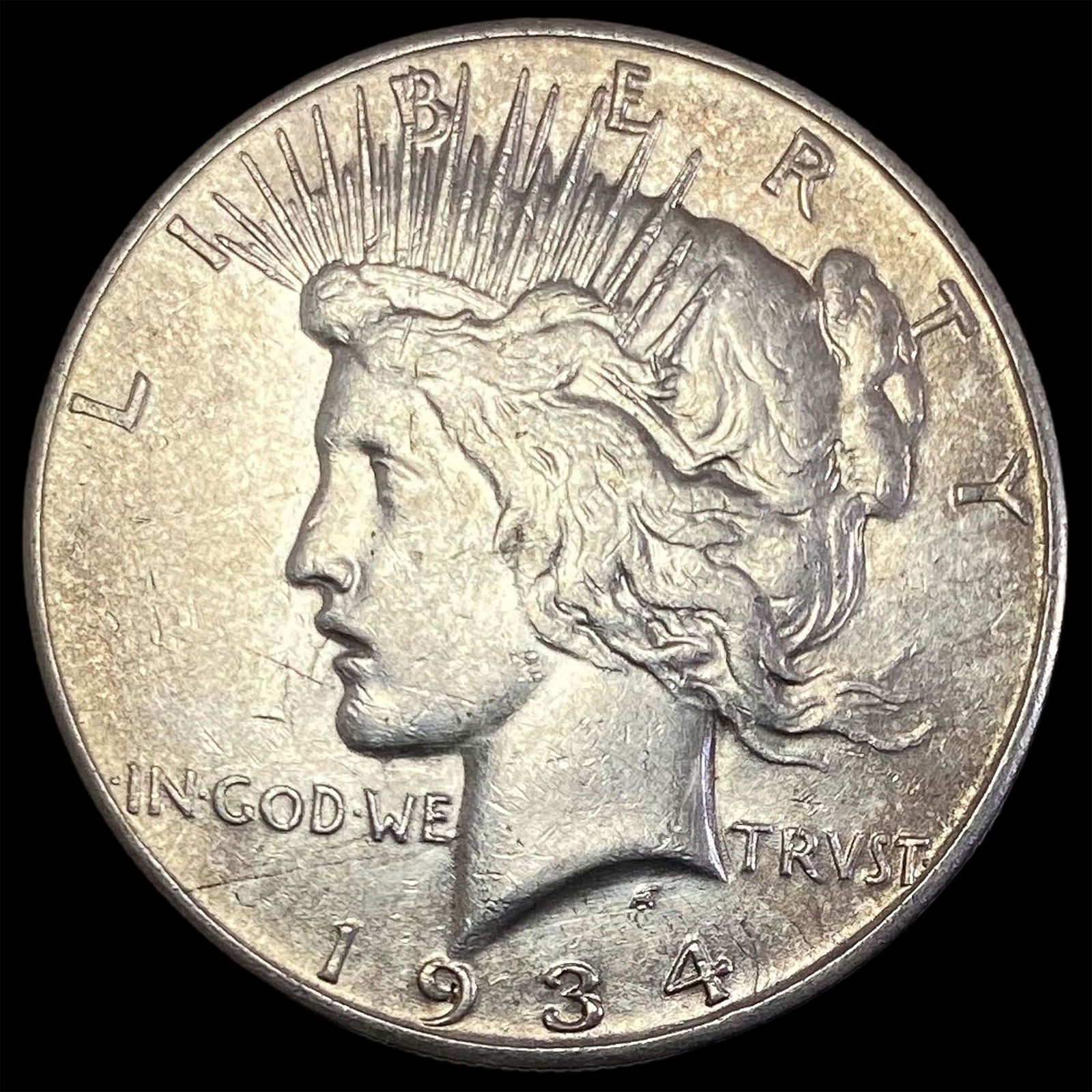 1934-S Peace Silver Dollar NEAR UNC (1 of 2)