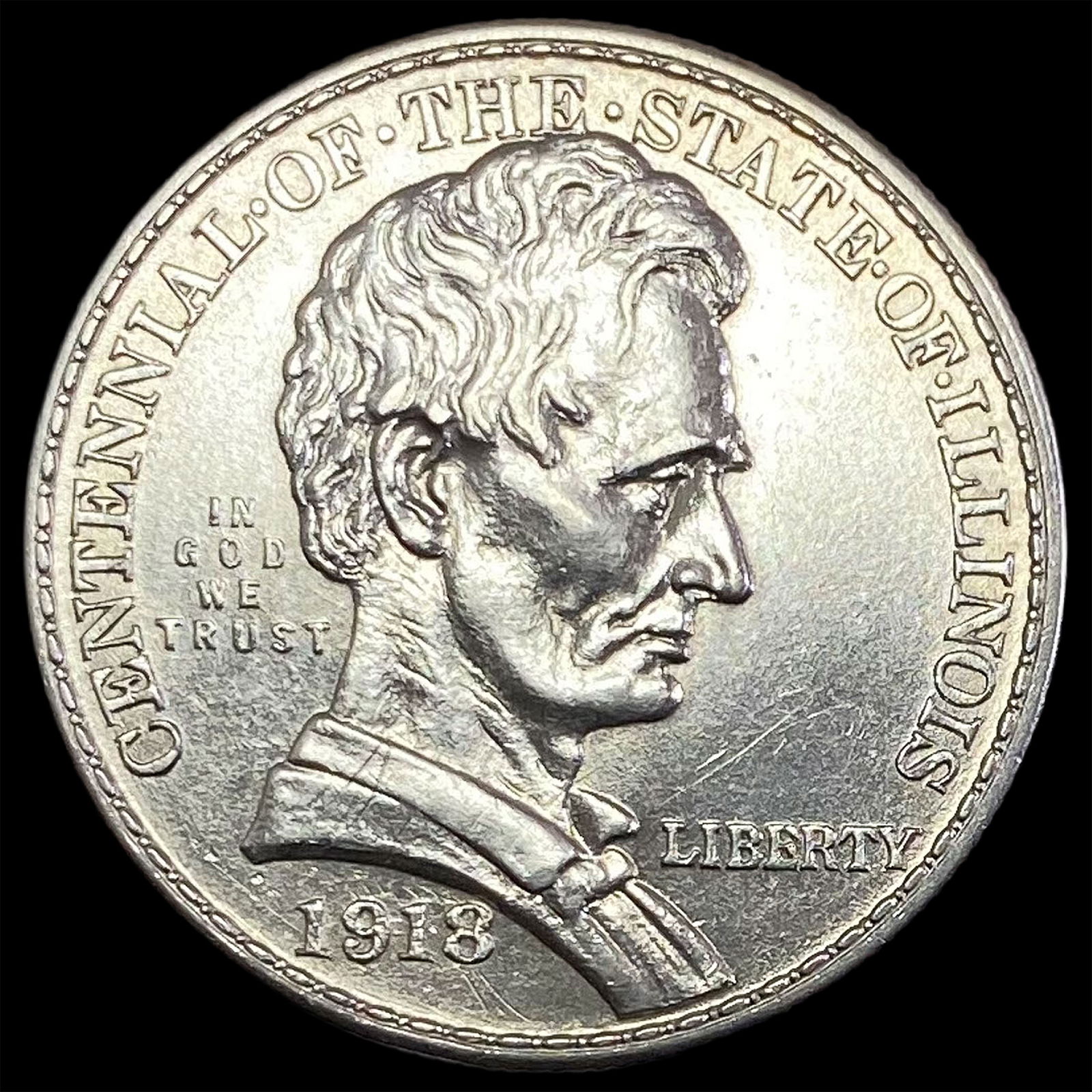 1918 Silver Illinois Half Dollar GEM BU (1 of 2)