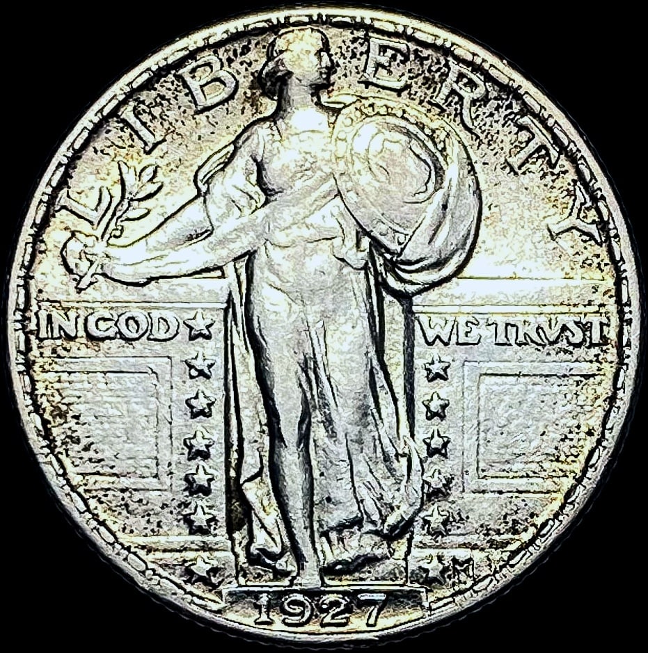 1927 Standing Liberty Silver Quarter CHOICE AU (1 of 2)