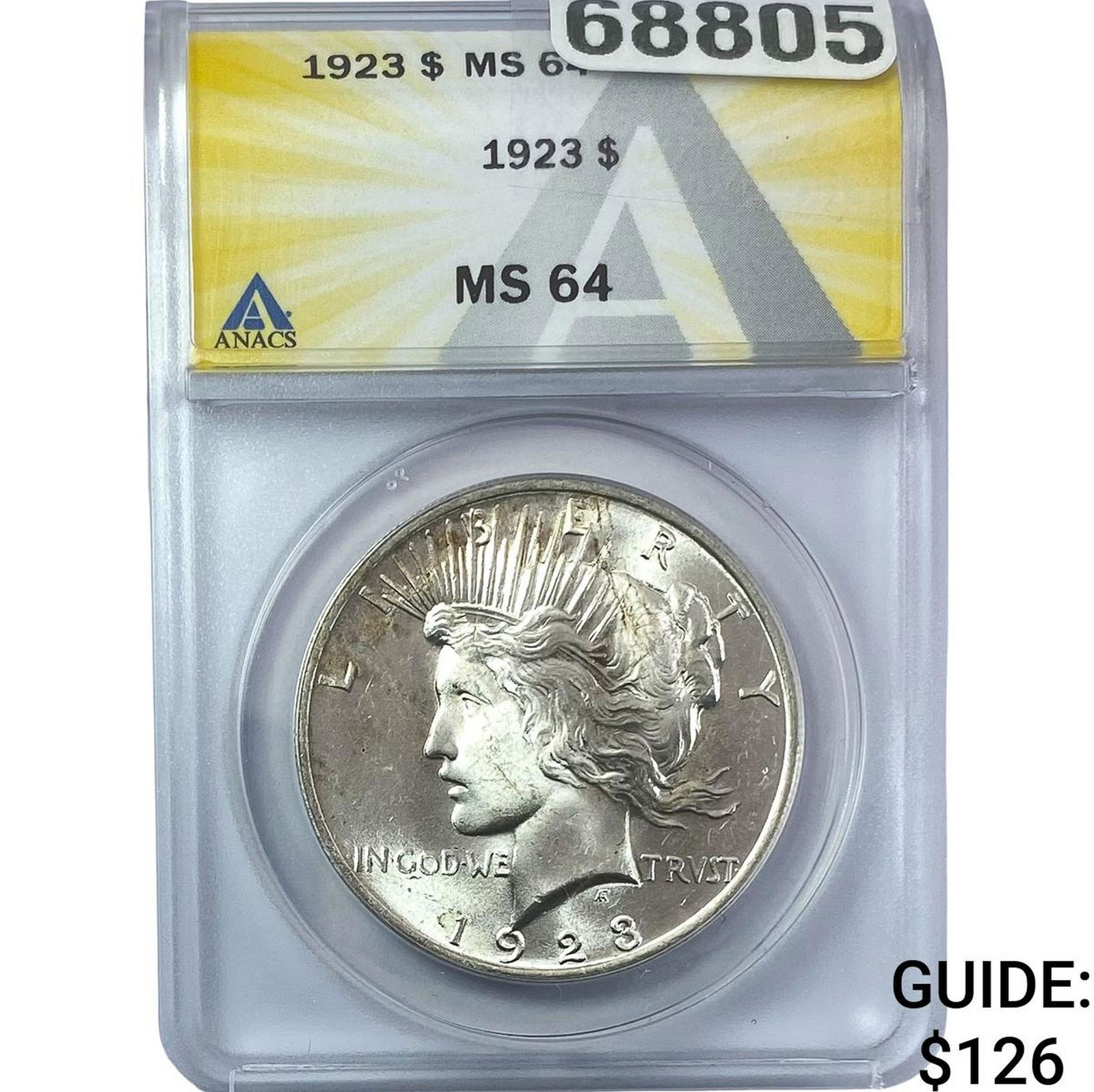 1923 Silver Peace Dollar ANACS MS64 (1 of 2)
