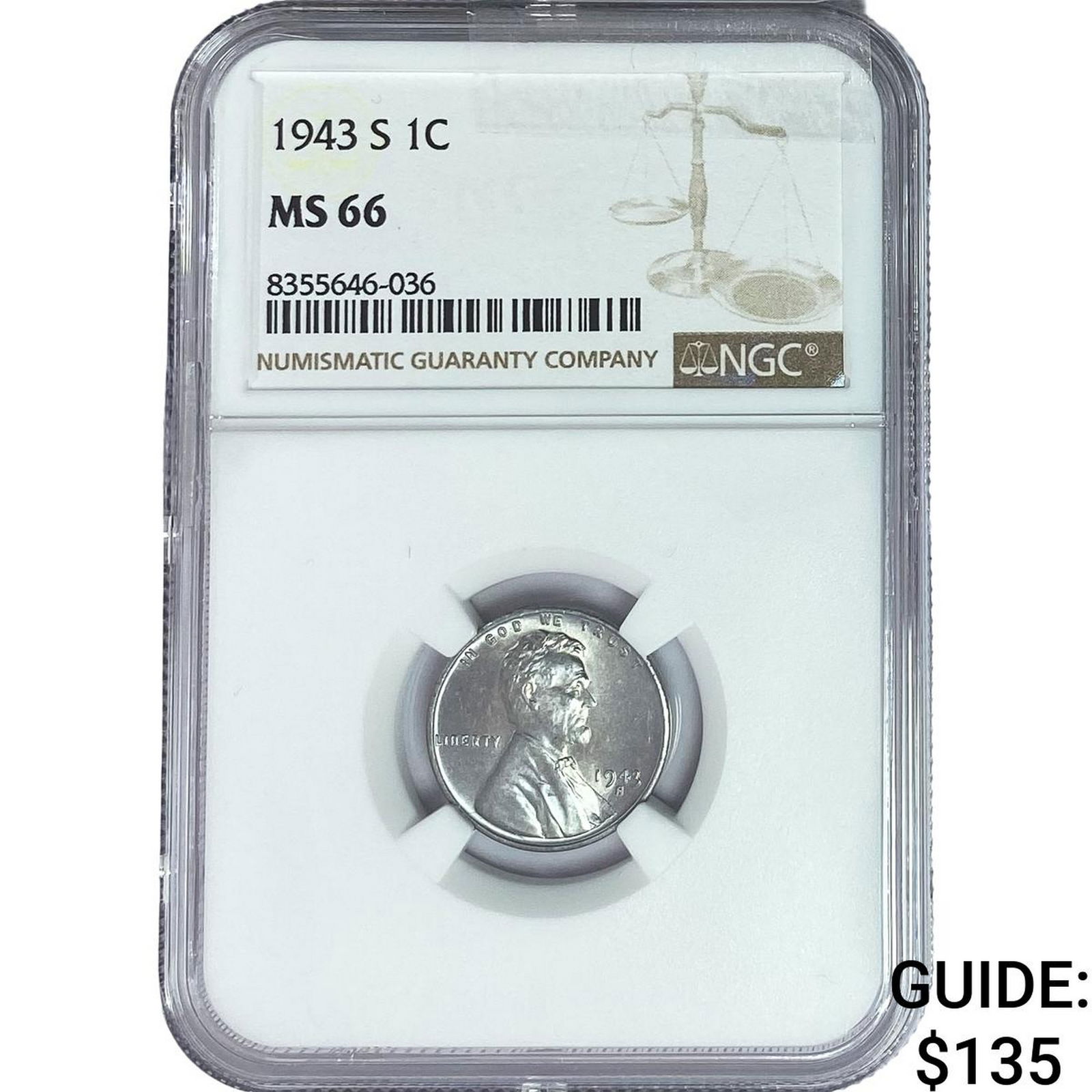 1943-S Wheat Cent NGC MS66 (1 of 2)