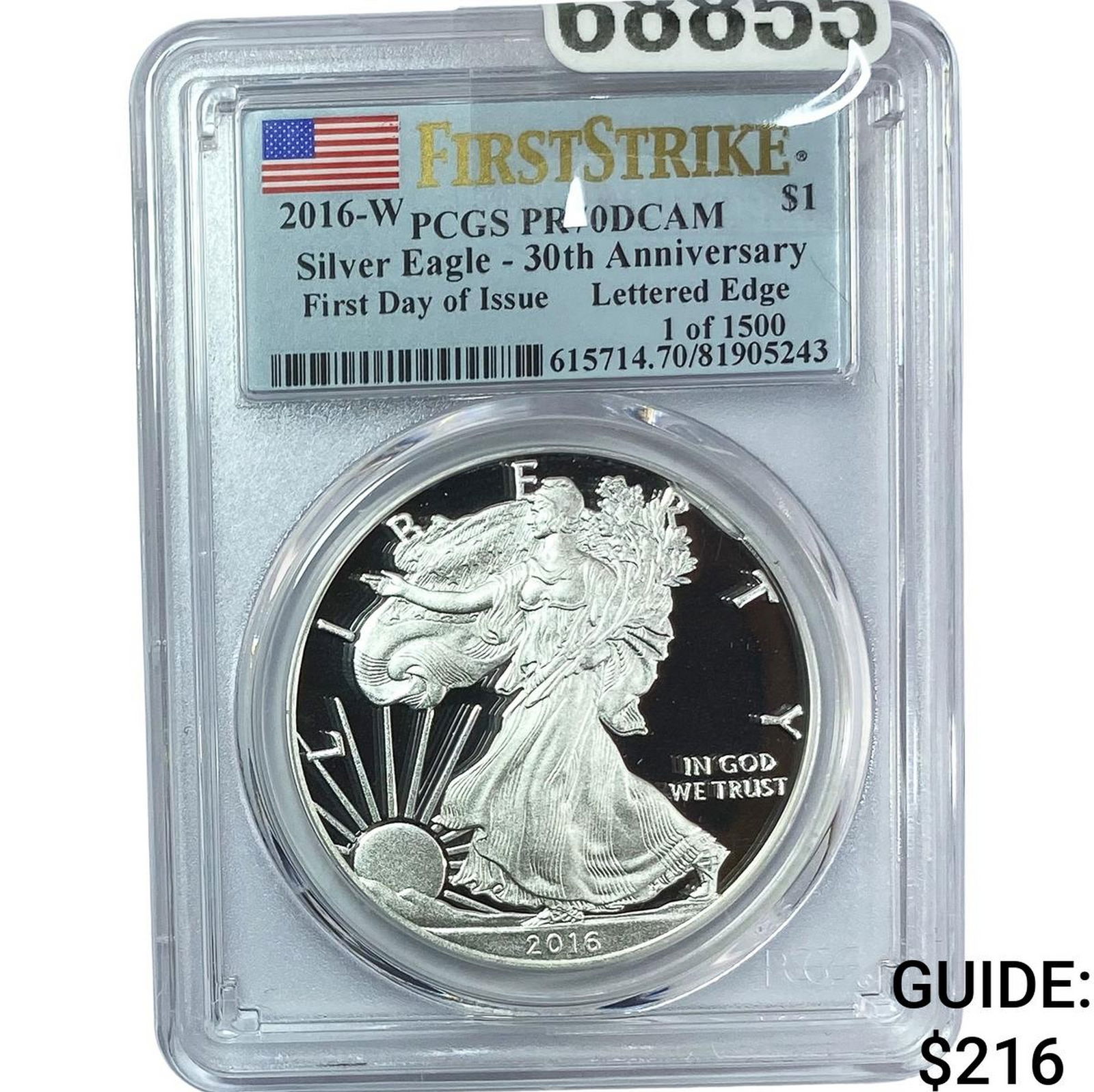 2016-W Silver Eagle PCGS PR70 DCAM (1 of 2)