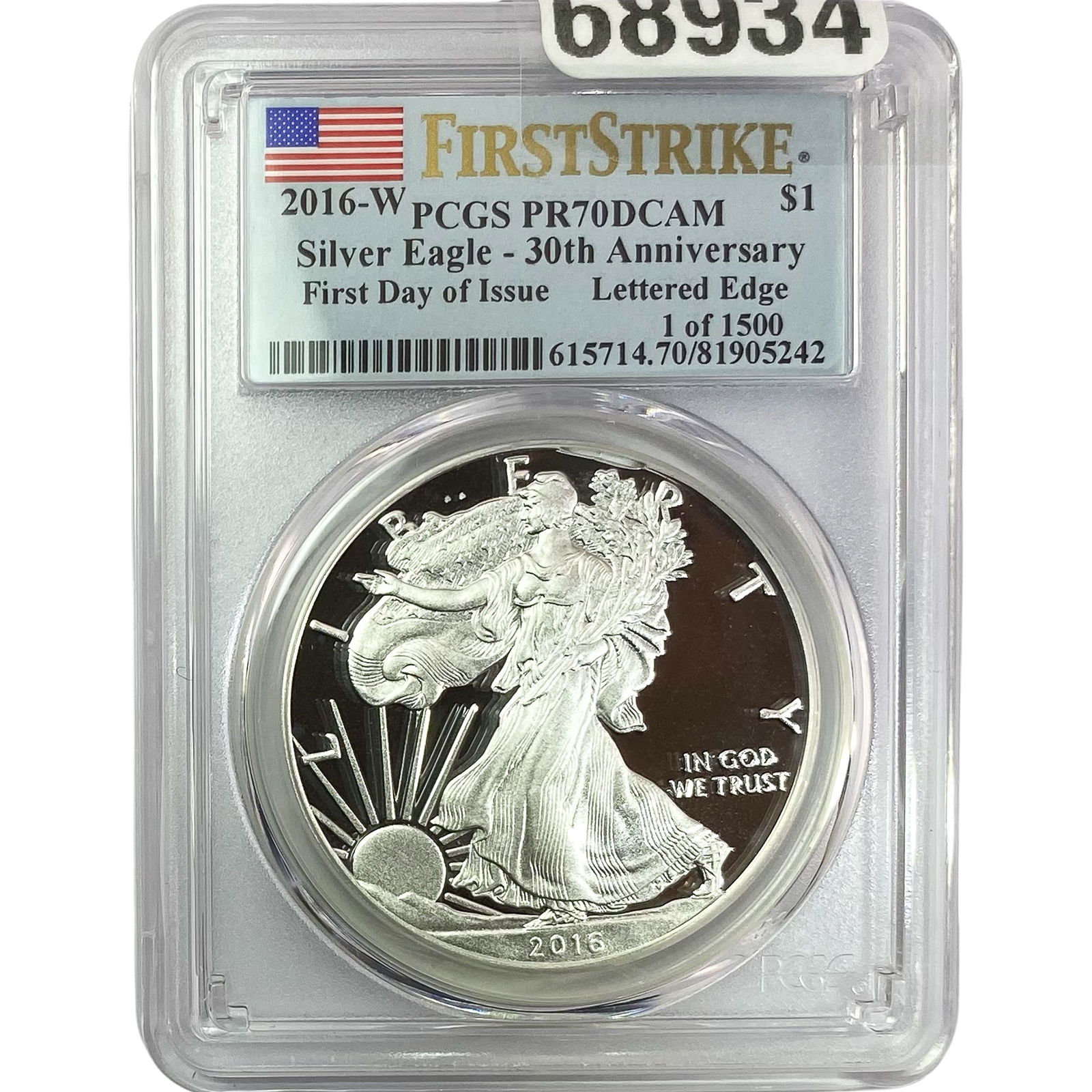 2016-W Silver Eagle PCGS PR70 DCAM (1 of 2)
