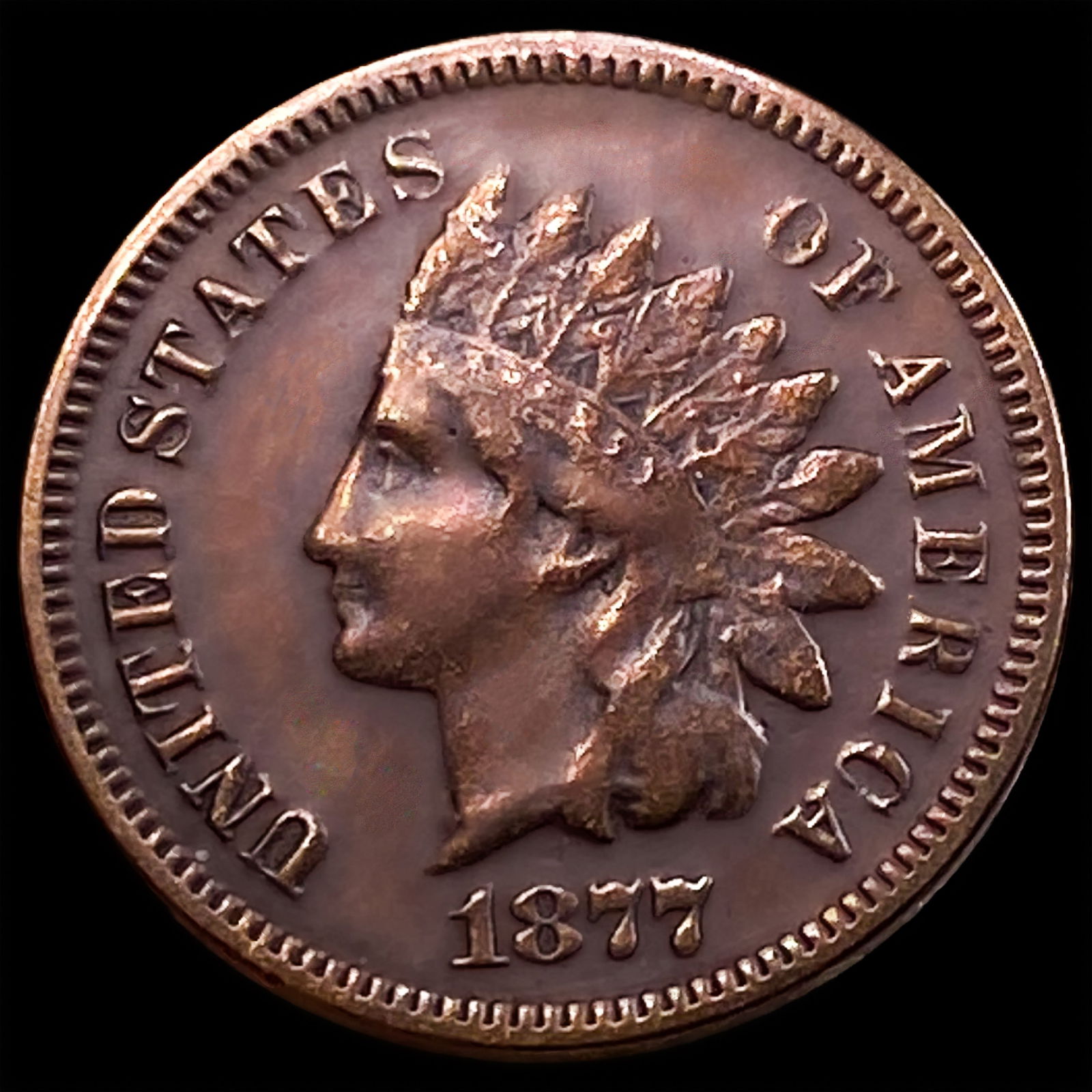 1877 Indian Head Cent CLOSELY UNCIRCULATED (1 of 2)