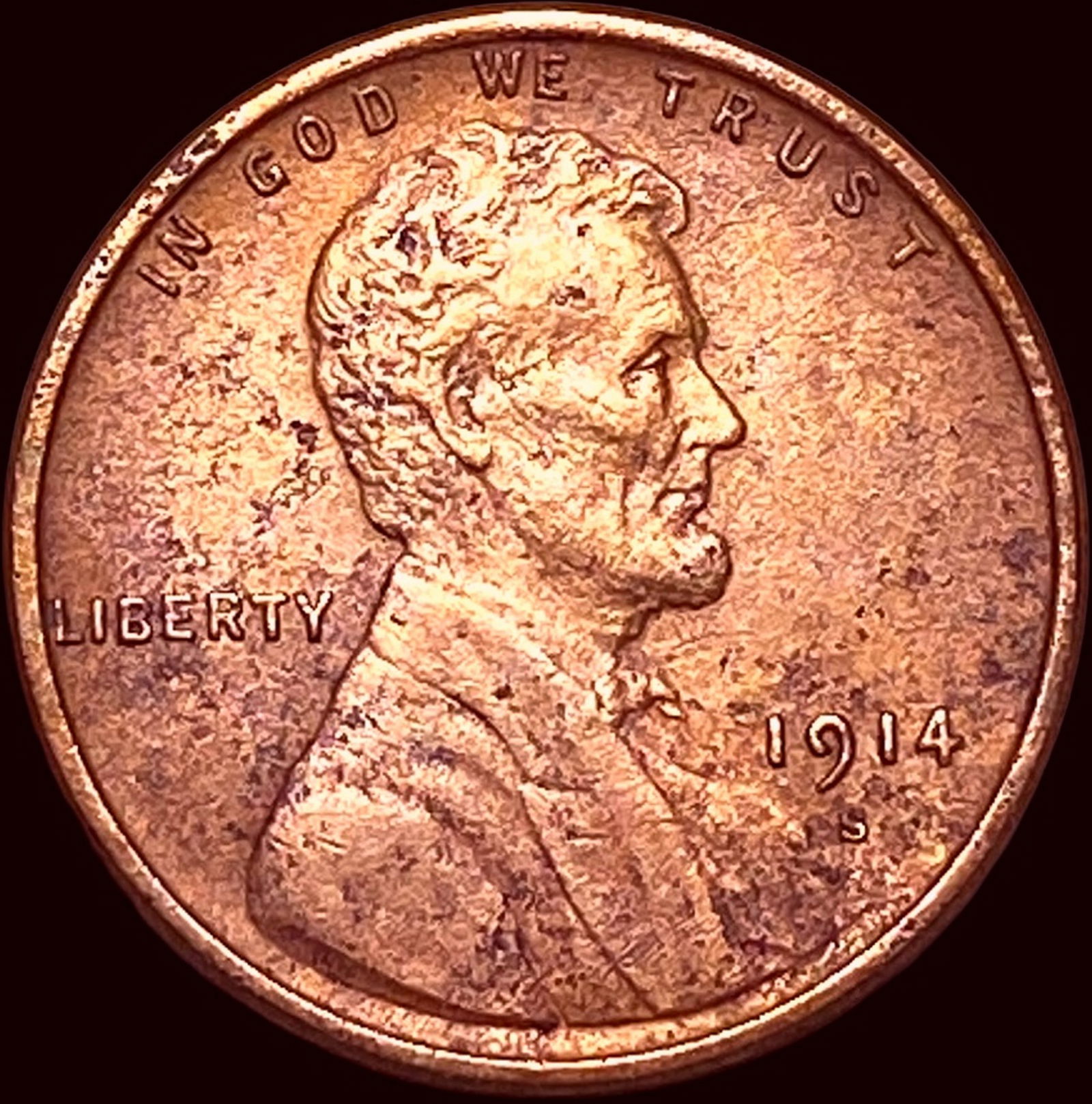 1914-S Lincoln Wheat Cent CLOSELY UNCIRCULATED (1 of 2)