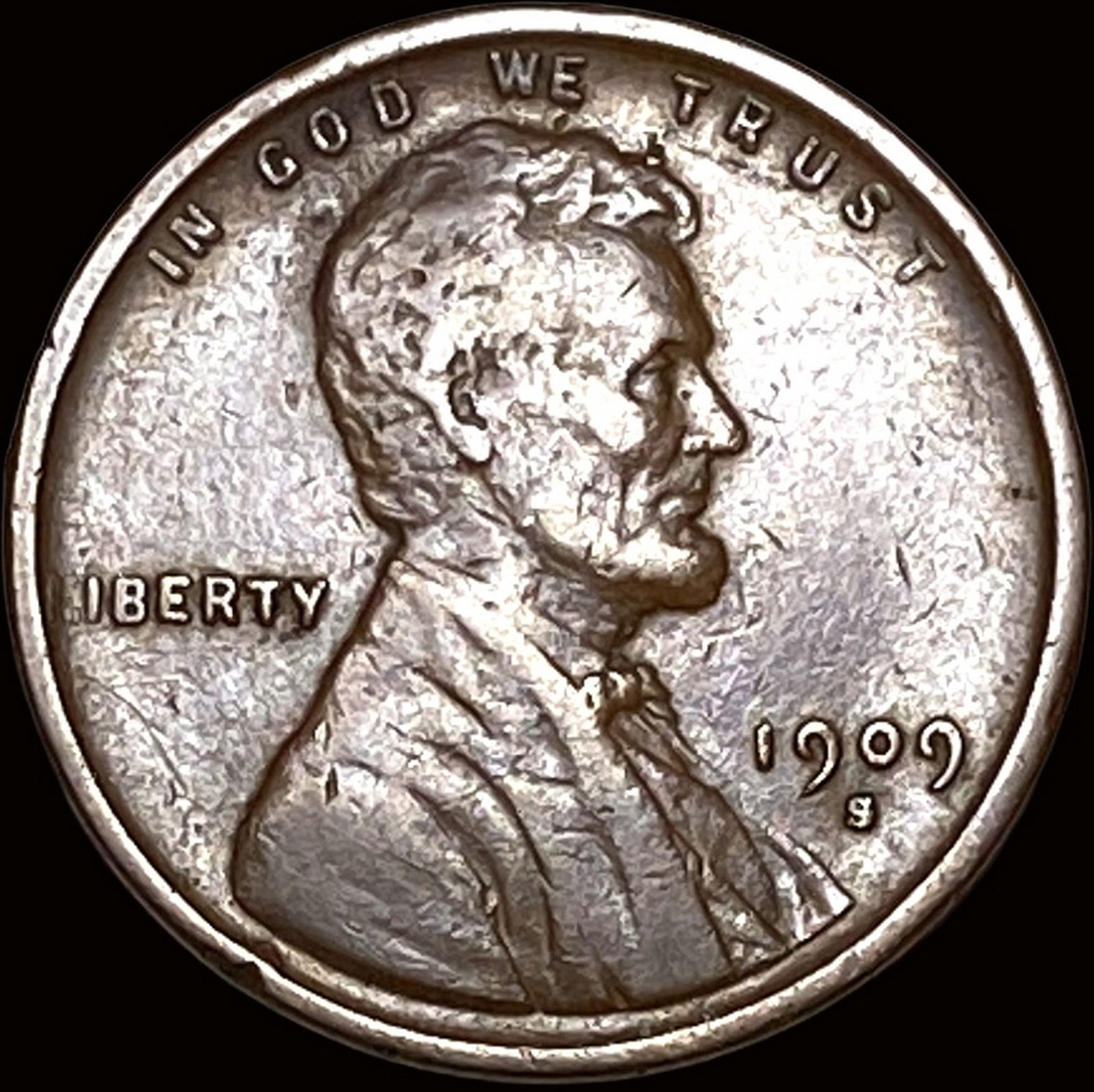 1909-S Lincoln Wheat Cent LIGHTLY CIRCULATED (1 of 2)