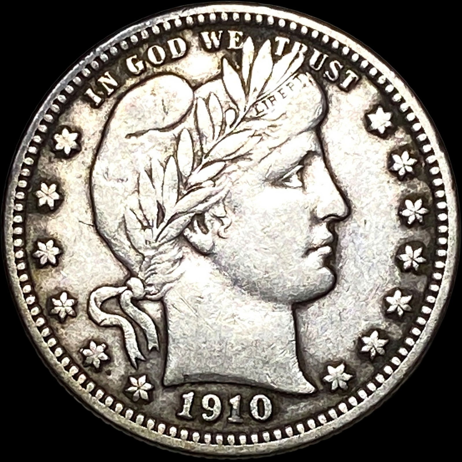 1910-D Silver Barber Quarter NEARLY UNCIRCULATED (1 of 2)