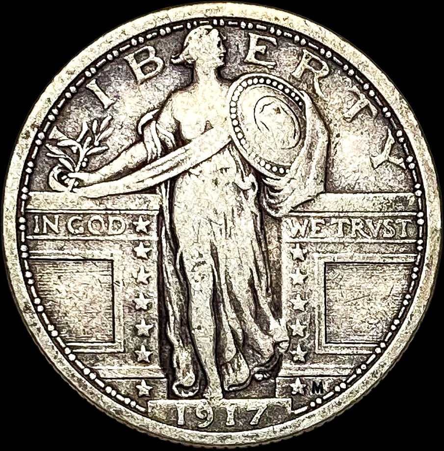 1917 Standing Liberty Silver Quarter LIGHT CIRC (1 of 2)