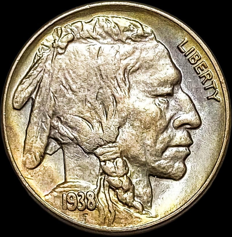 1938-D Toned Buffalo Nickel CHOICE BU (1 of 2)