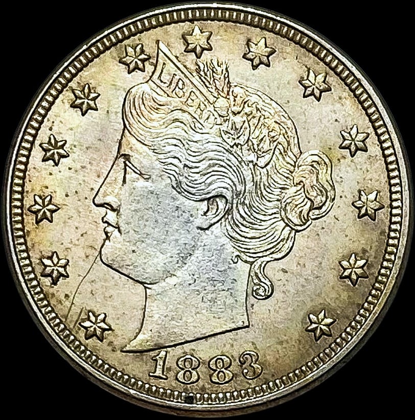 1883 Toned Liberty Head Nickel No Cents UNCIRCULATED: 1883 Toned Liberty Head Nickel No Cents UNCIRCULATED
