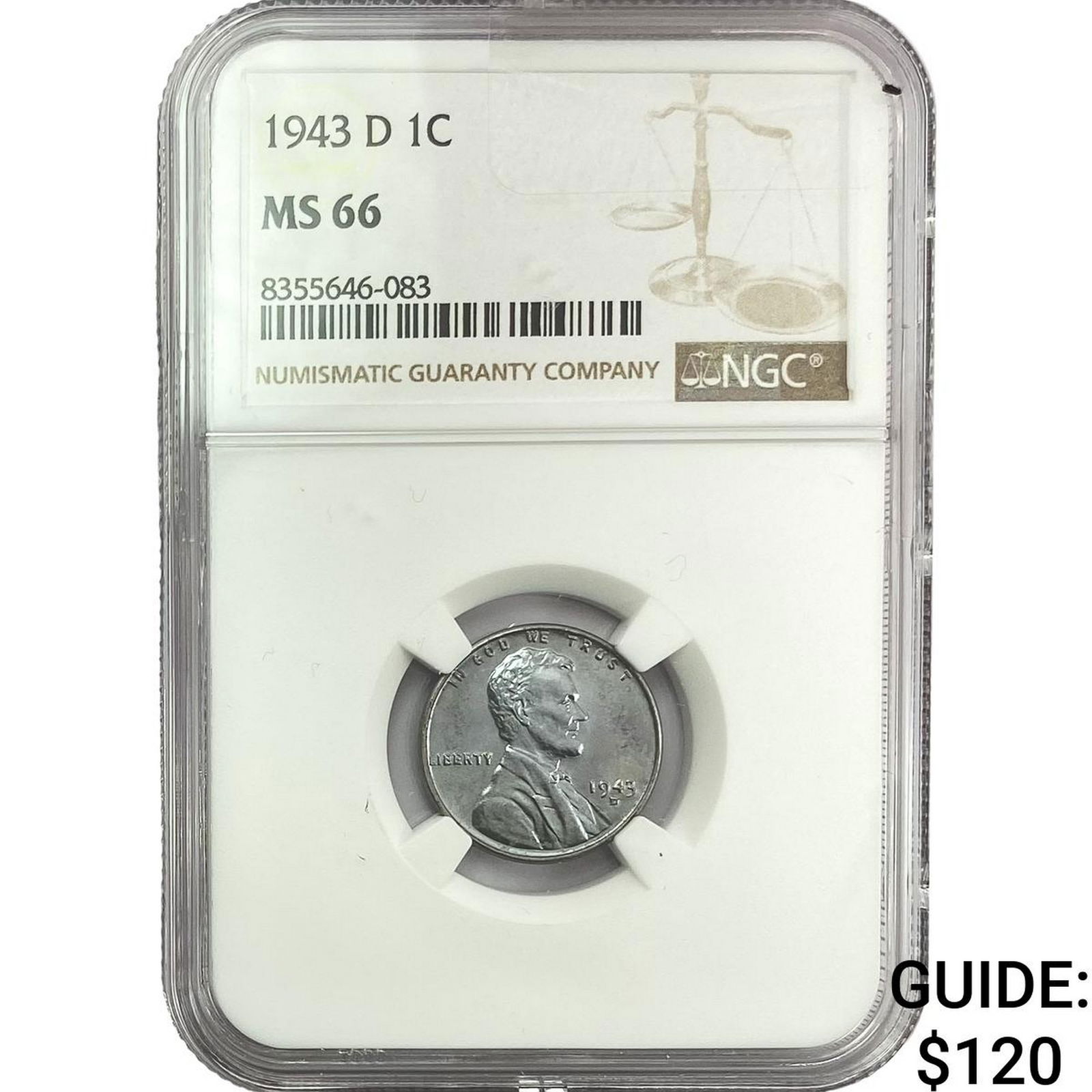 1943-D Wheat Cent NGC MS66 (1 of 2)
