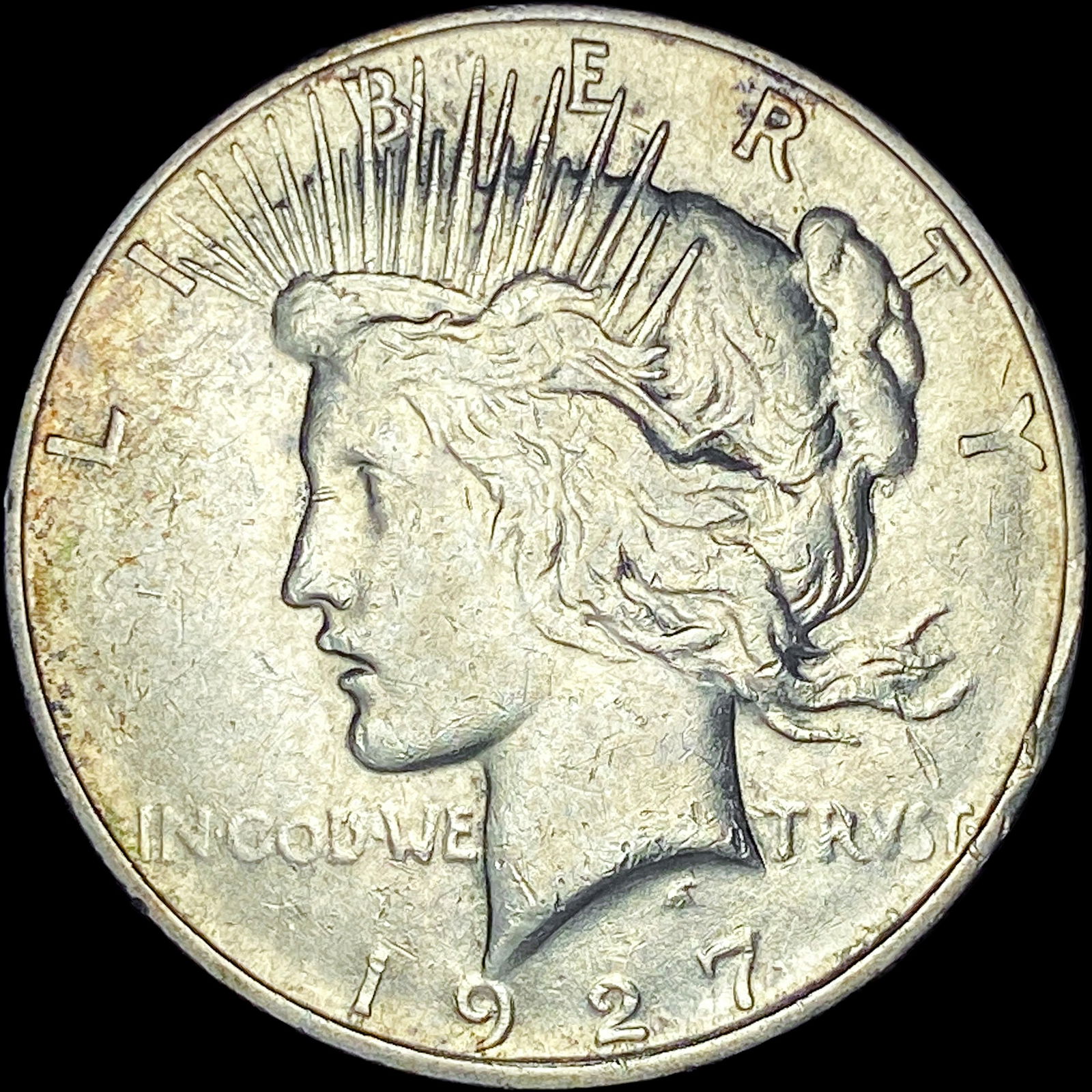 1927-D Silver Peace Dollar NEARLY UNCIRCULATED (1 of 2)