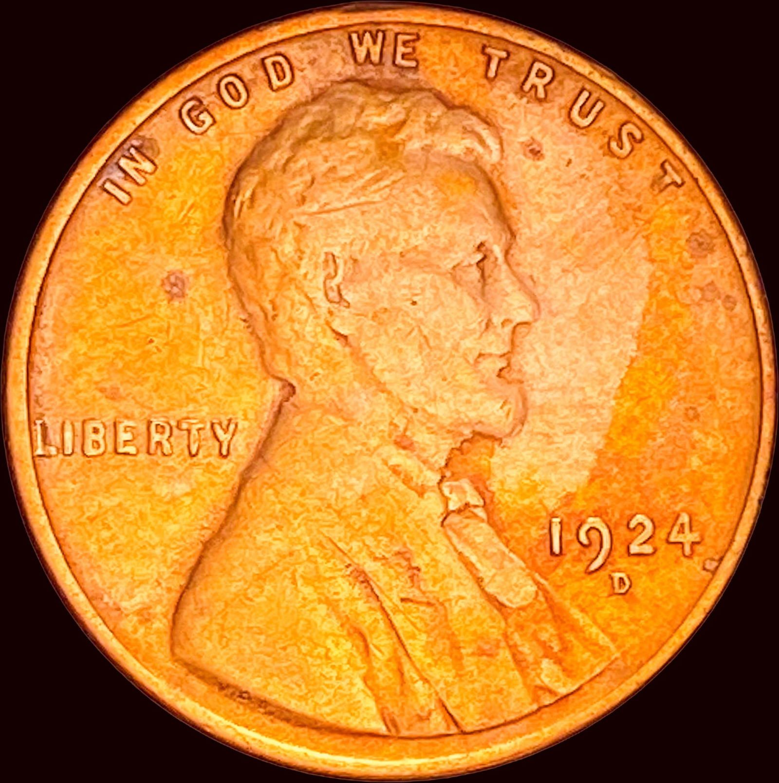 1924-D Lincoln Wheat Cent CLOSELY UNCIRCULATED (1 of 2)