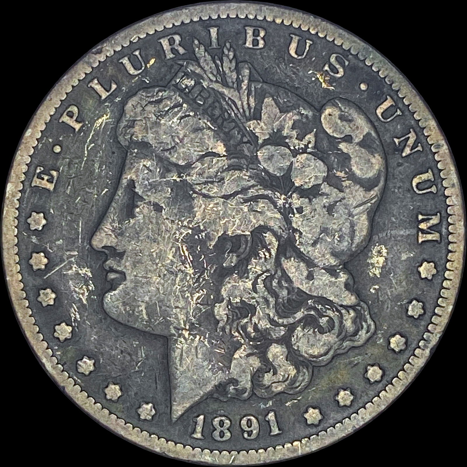 1891-CC Silver Morgan Dollar NICELY CIRCULATED (1 of 2)