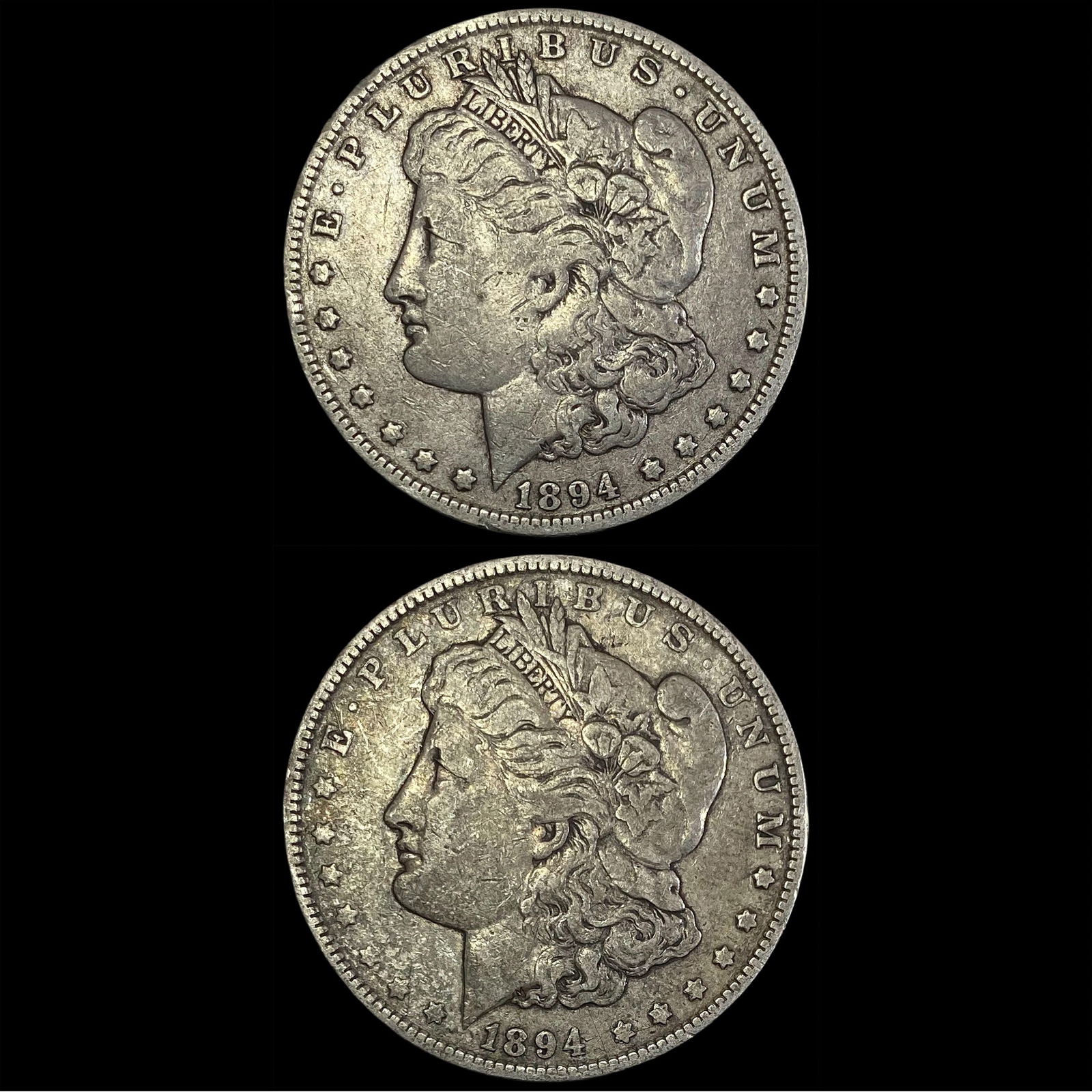 [2Coins] 1894-O Morgan Silver Dollar LIGHT CIRC (1 of 2)