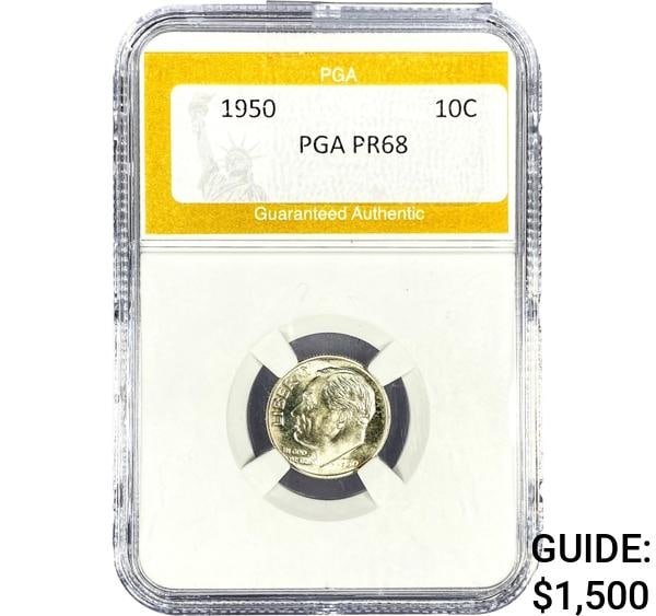 1950 Roosevelt Silver Dime PGA PR68 (1 of 2)
