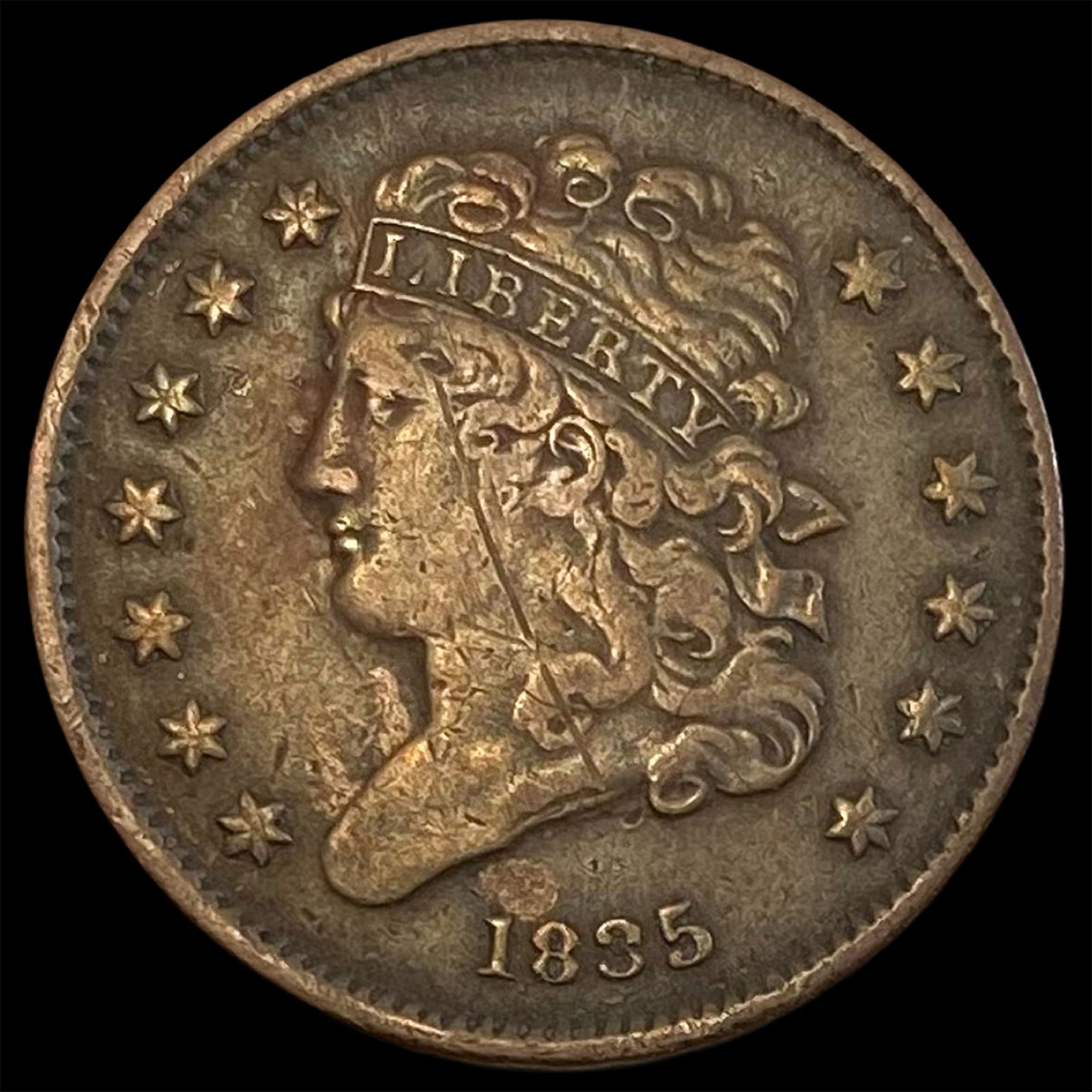 1835 Classic Head Half Cent LIGHTLY CIRCULATED (1 of 2)
