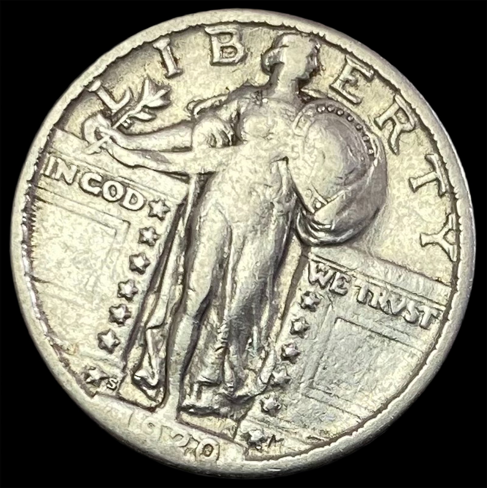 1920-S Standing Liberty Quarter NEARLY UNCIRCULATED: 1920-S Standing Liberty Quarter NEARLY UNCIRCULATED