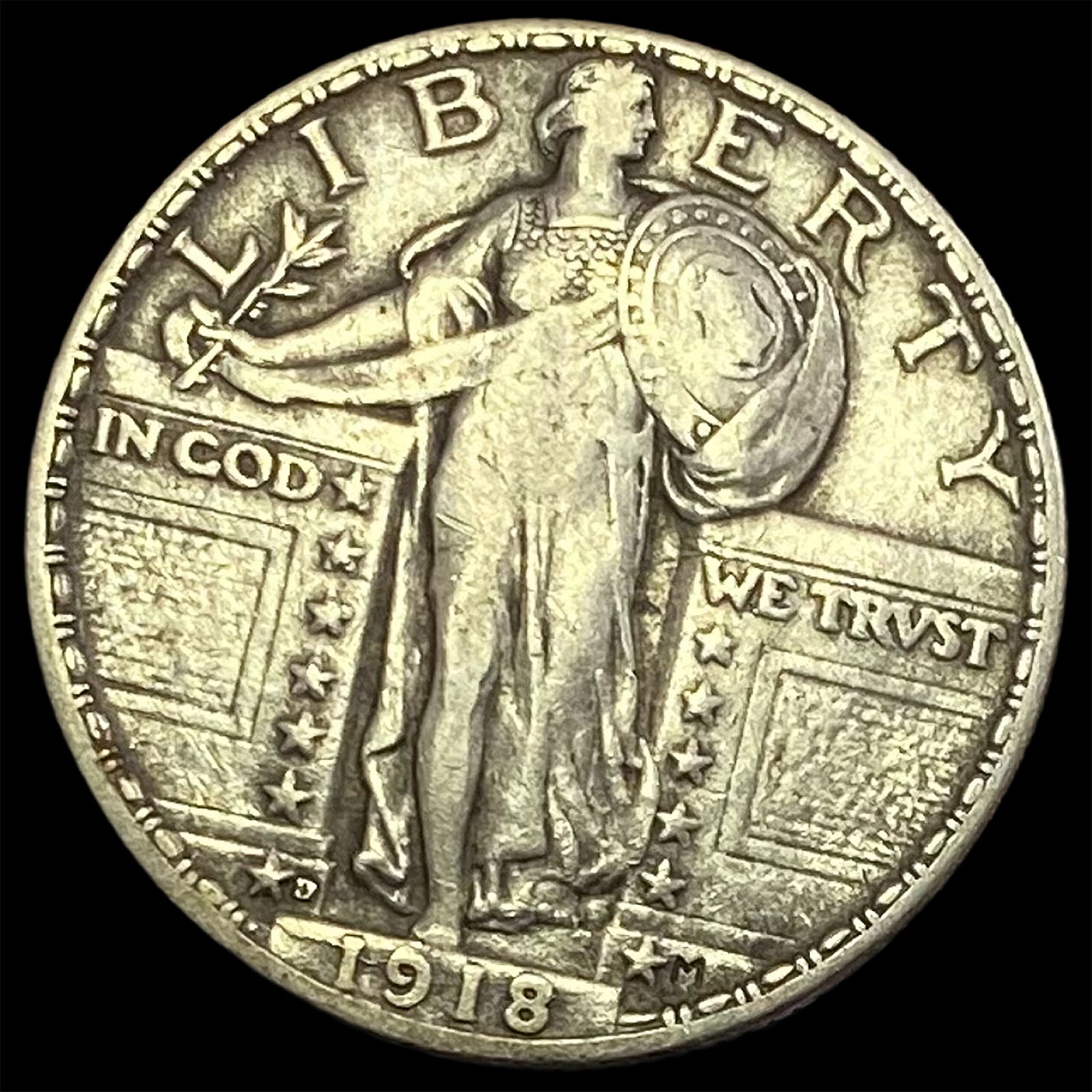 1918-D Standing Liberty Quarter NEARLY UNCIRCULATED (1 of 2)