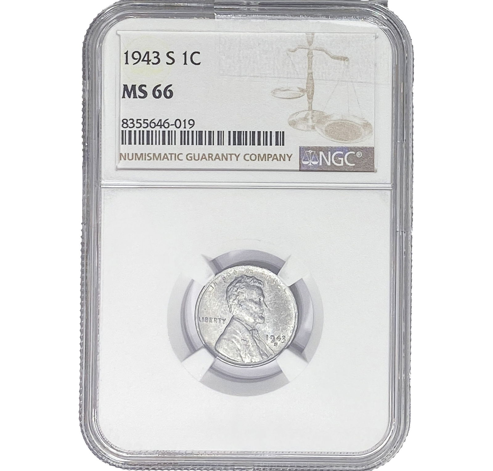 1943-S Wheat Cent NGC MS66 (1 of 2)