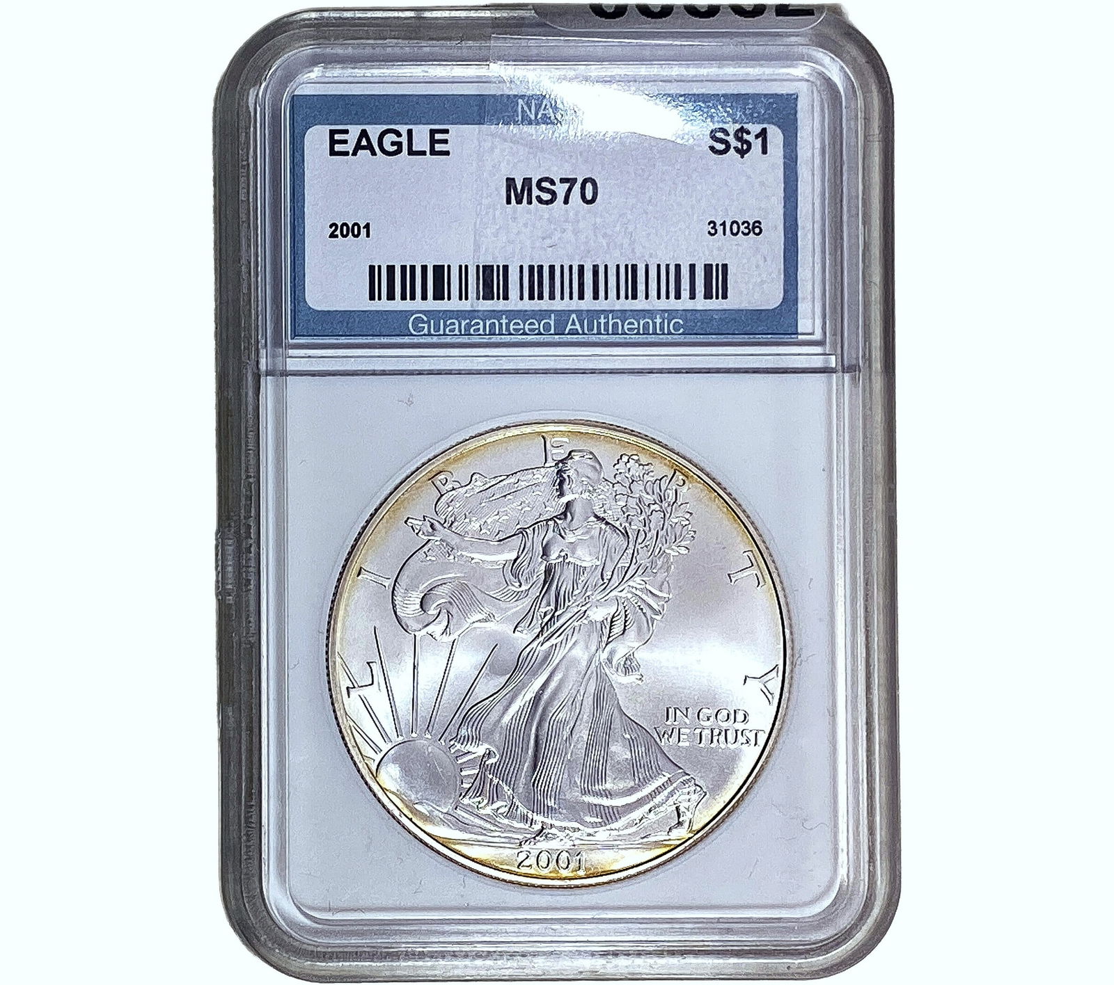 2001 Silver Eagle NAS MS70 (1 of 2)