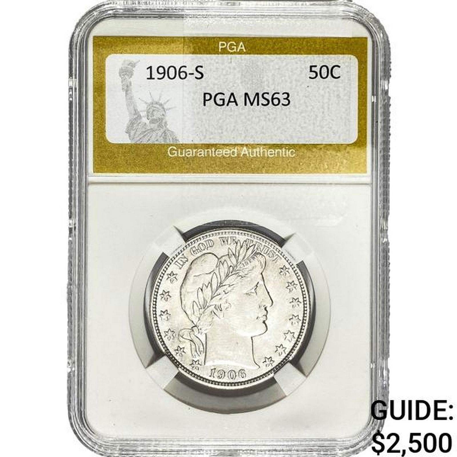1906-S Barber Half Dollar PGA MS63 (1 of 2)