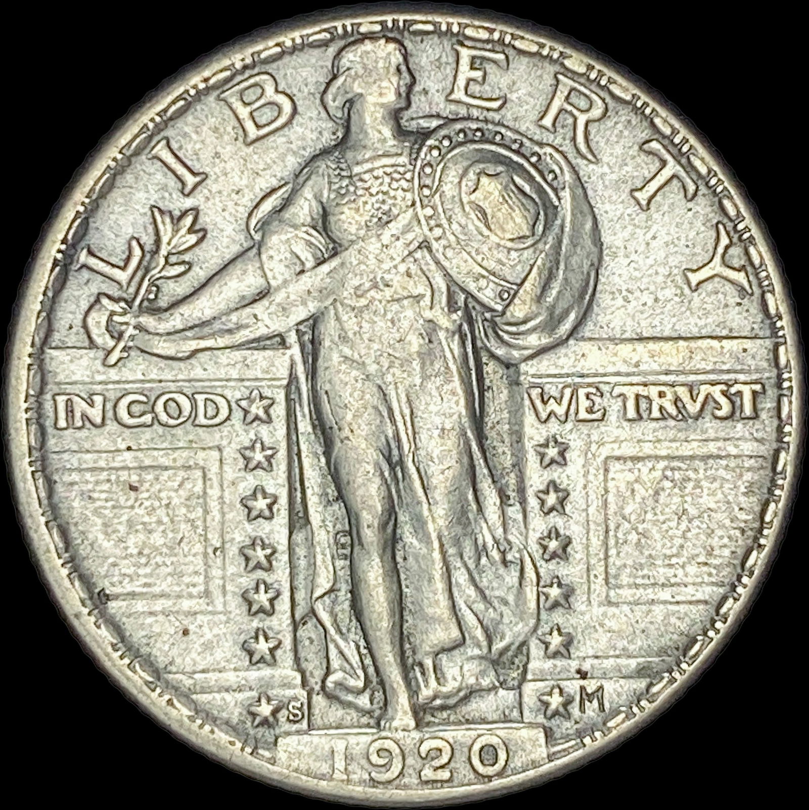 1920-S Standing Liberty Quarter LIGHTLY CIRCULATED (1 of 2)