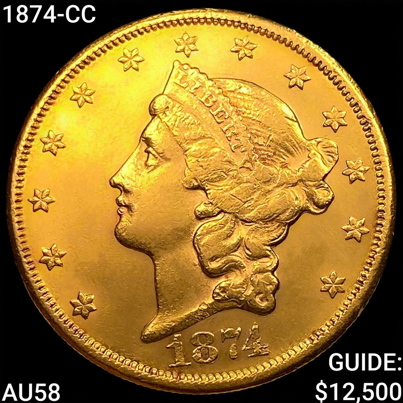 1874-CC $20 Gold Double Eagle CHOICE AU (1 of 2)
