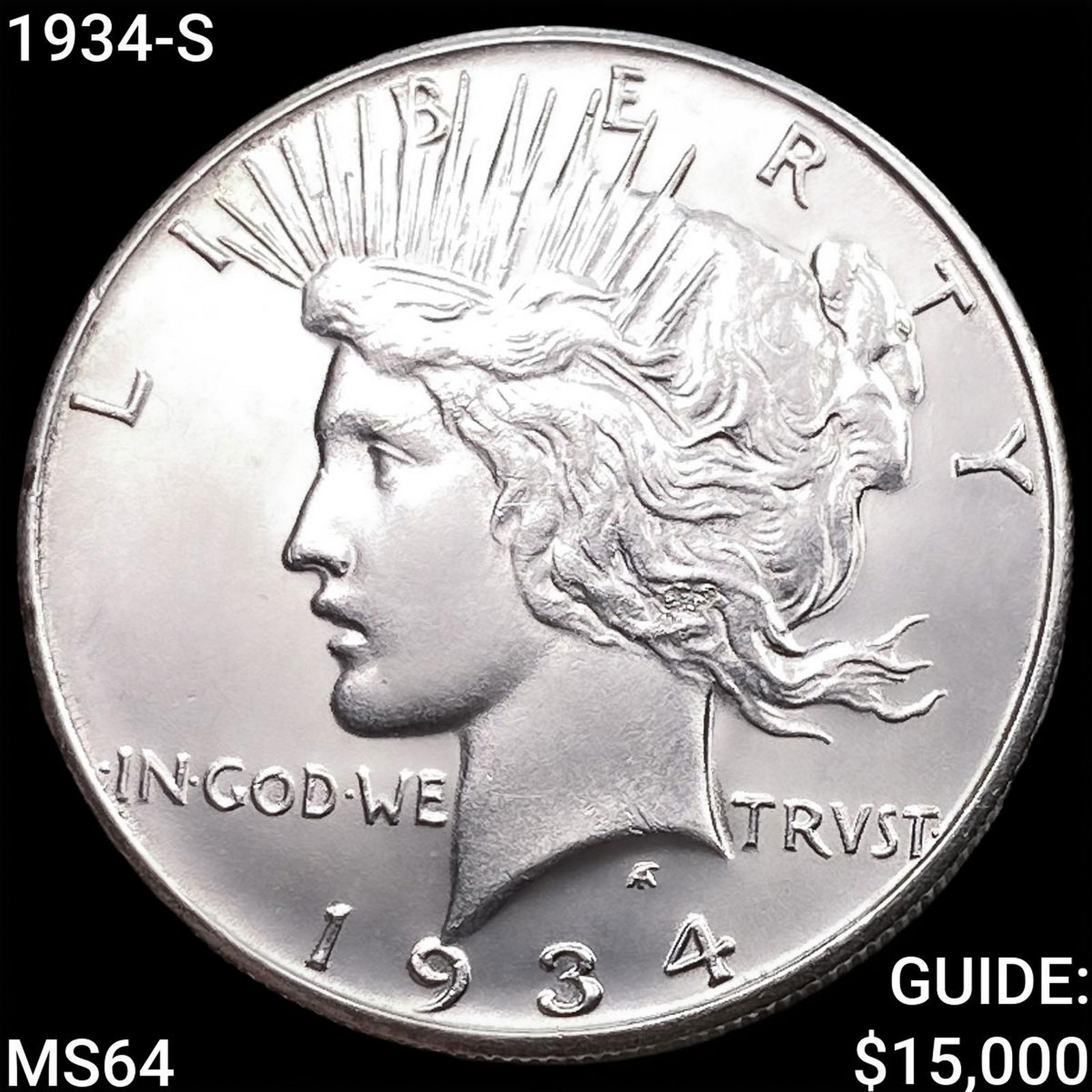 1934-S Silver Peace Dollar CHOICE BU (1 of 2)
