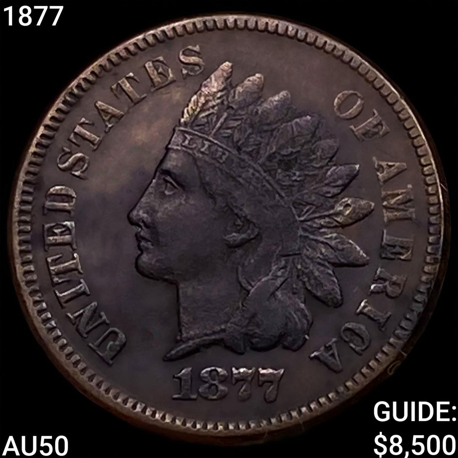 1877 Indian Head Cent CLOSELY UNCIRCULATED (1 of 2)