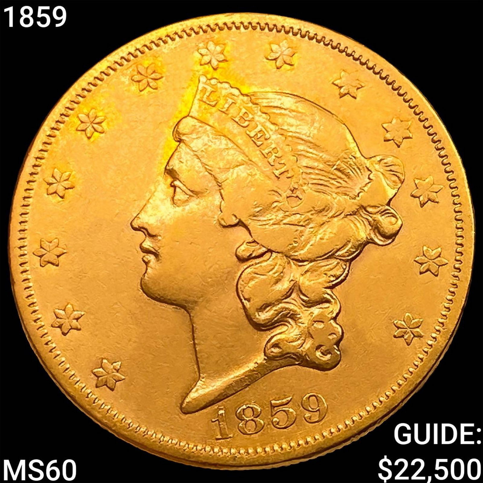 1859 $20 Gold Double Eagle UNCIRCULATED (1 of 2)