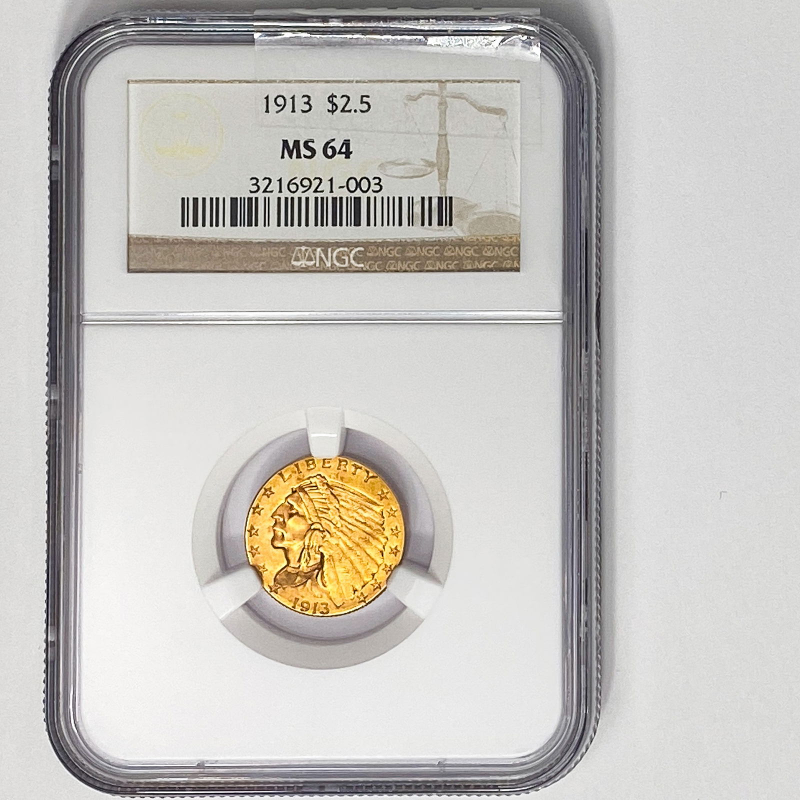 1913 $2.50 Gold Quarter Eagle NGC MS64 (1 of 2)