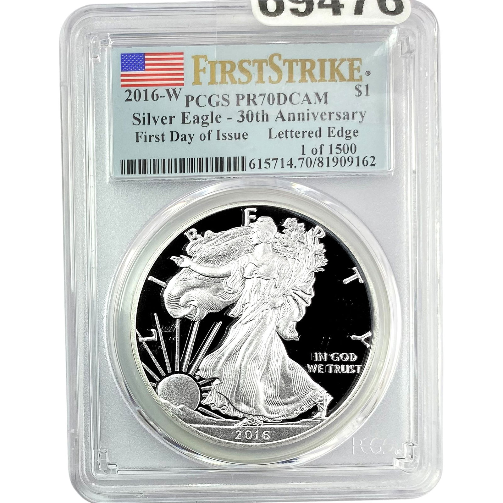 2016-W Silver Eagle PCGS PR70 DCAM 30th Anniv. (1 of 2)