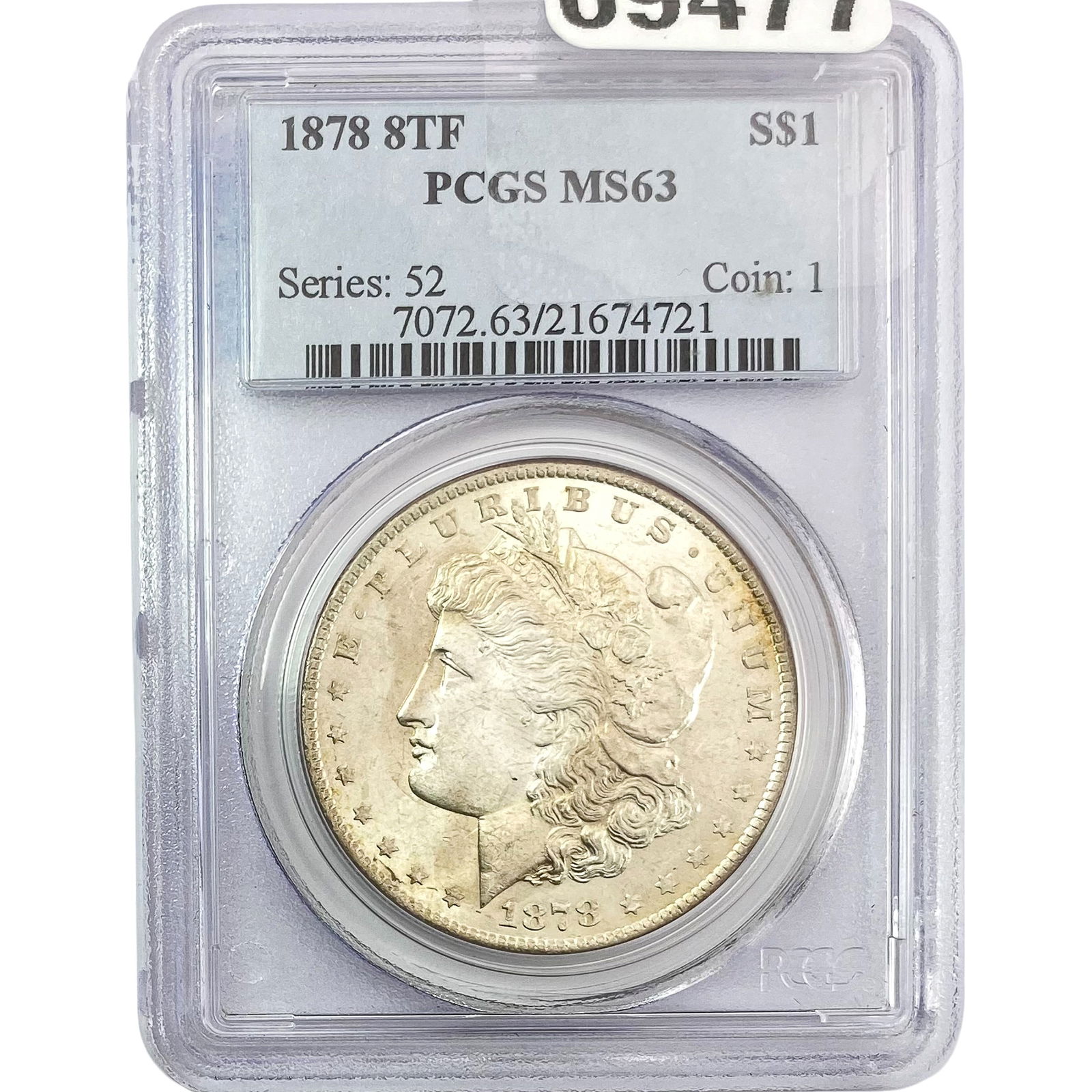 1878 8TF Morgan Silver Dollar PCGS MS63 (1 of 2)
