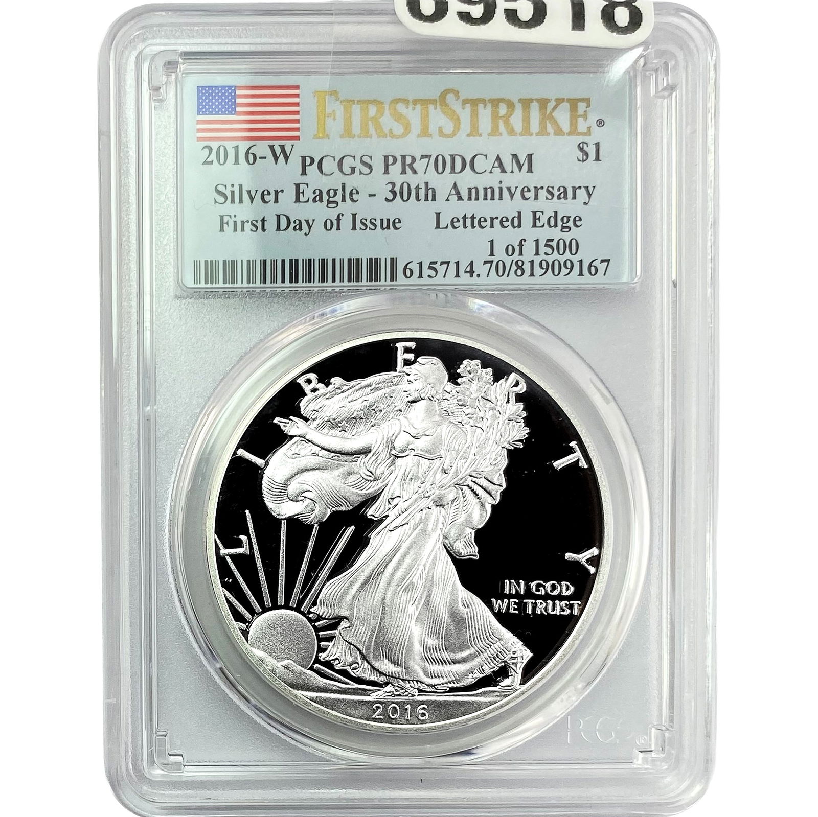 2016-W Silver Eagle PCGS PR70 DCAM 30th Anniv. (1 of 2)