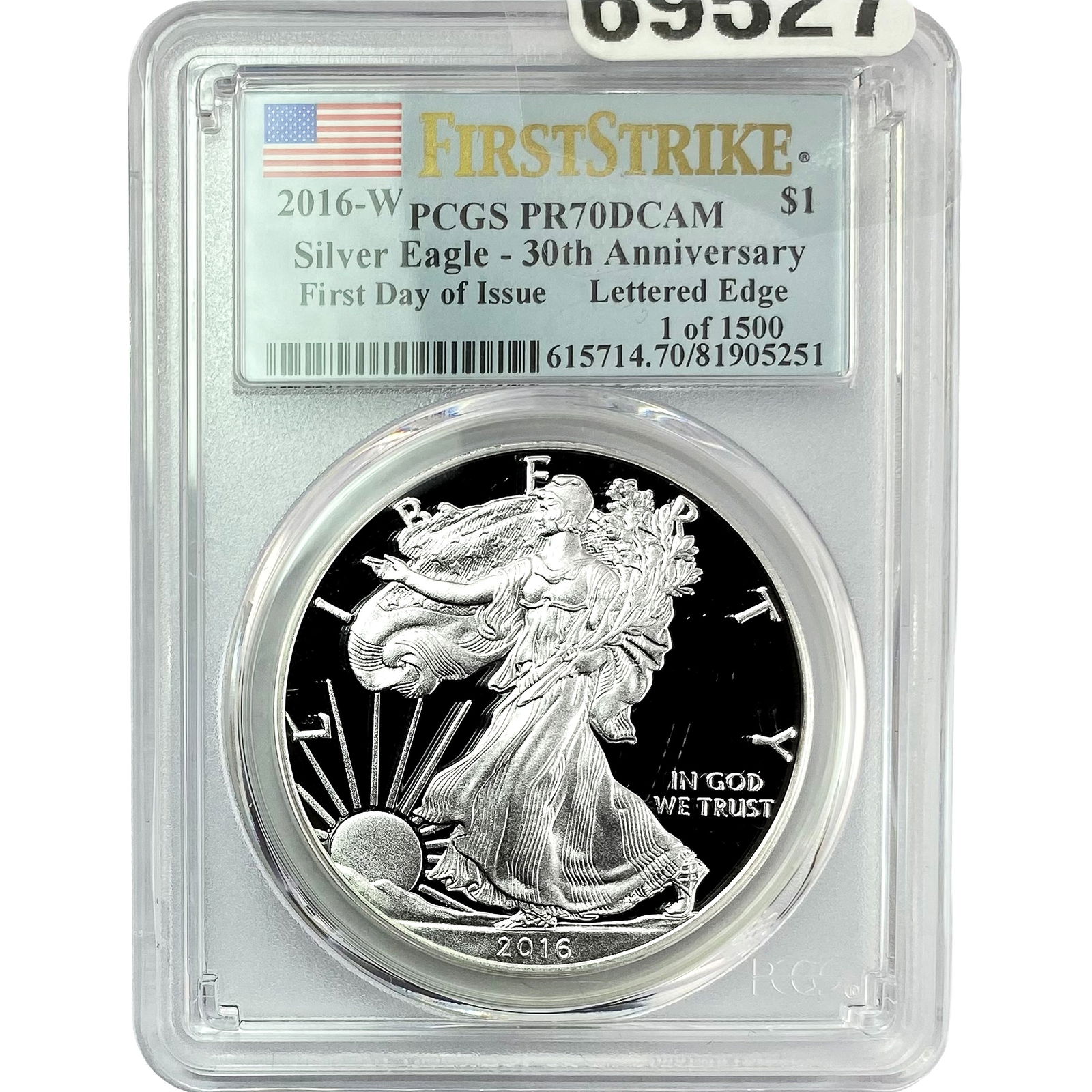 2016-W Silver Eagle PCGS PR70 DCAM 30th Anniv. (1 of 2)