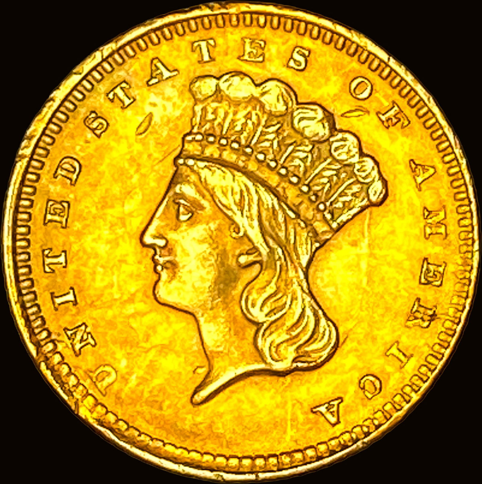 1856 Gold $1 Indian Princess Head UNCIRCULATED (1 of 2)