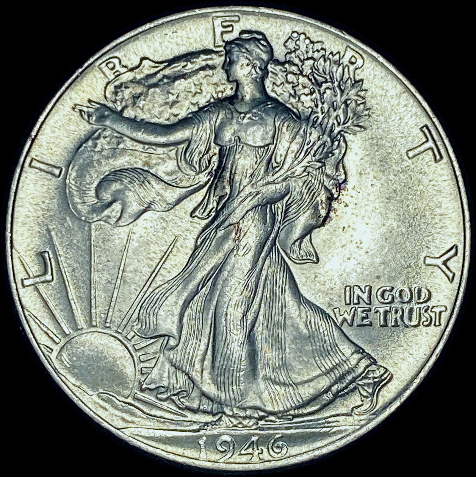 1946 Silver Walking Liberty Half Dollar GEM BU (1 of 2)