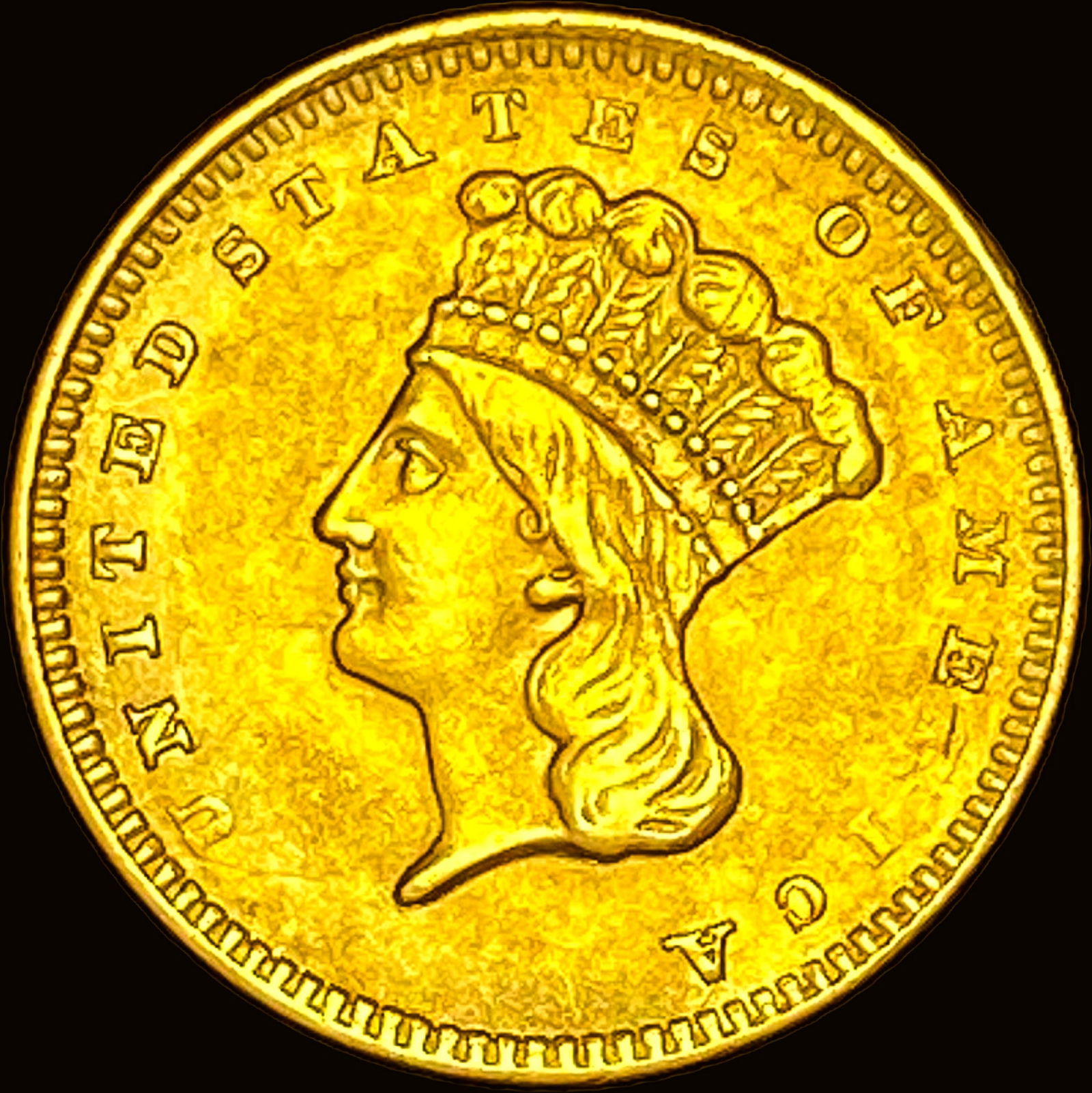 1856 Gold $1 Indian Princess Head UNCIRCULATED (1 of 2)