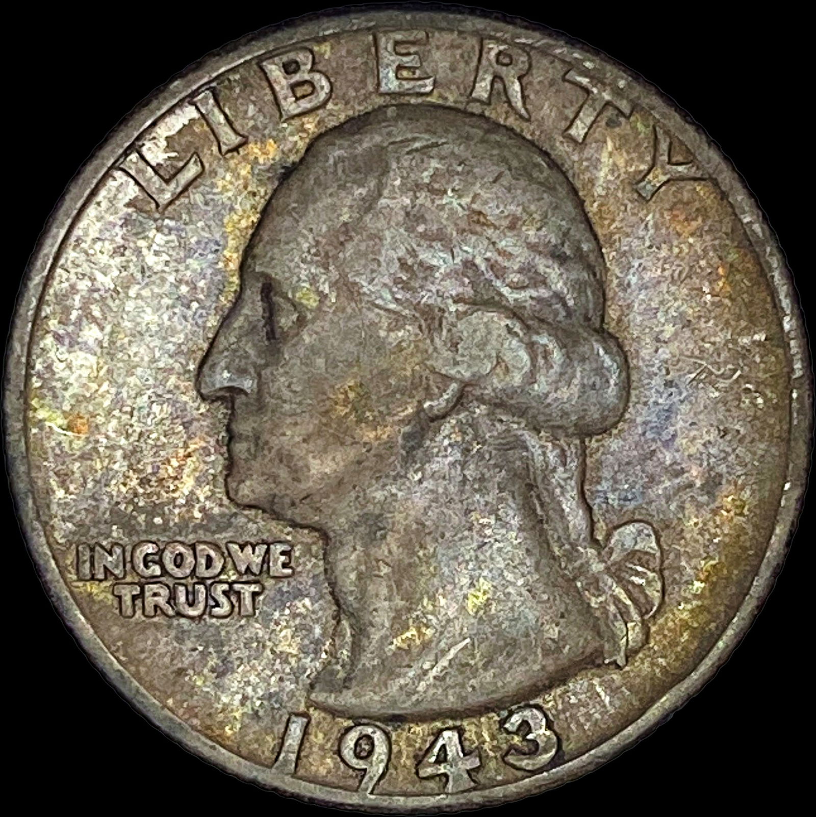 1943 DDO Silver Washington Quarter LIGHT CIRC (1 of 2)