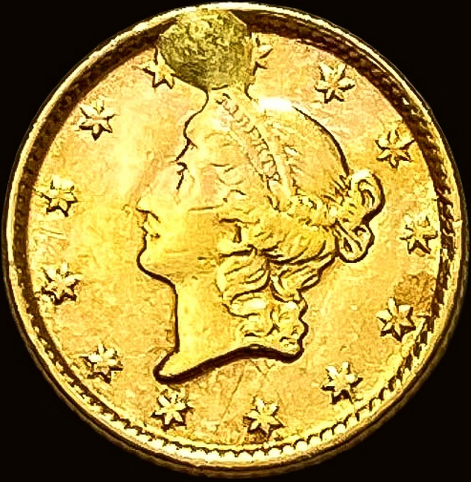 1854 Gold $1 Liberty Head Type 1 HIGH GRADE (1 of 2)