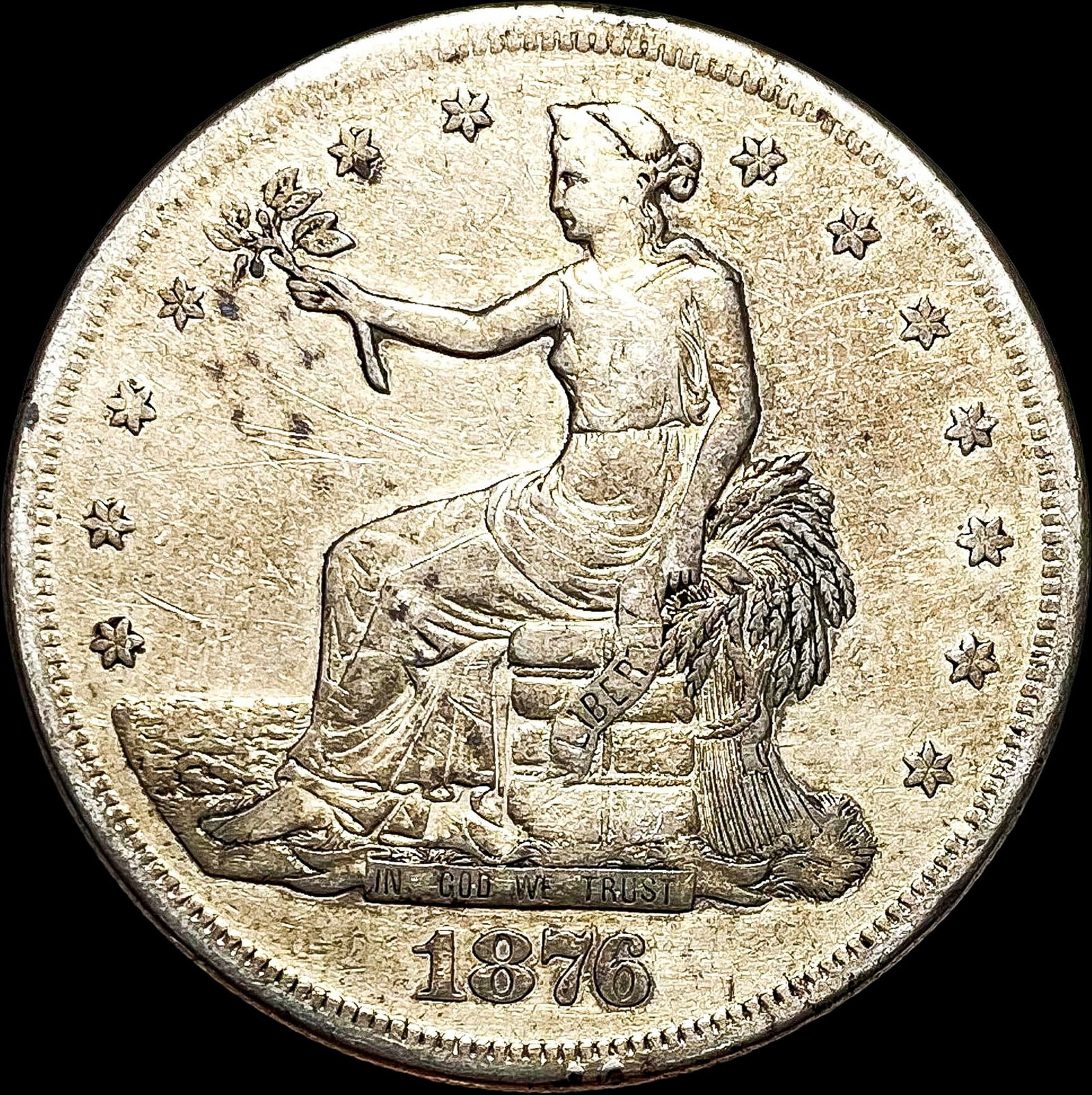 1876-S Silver Trade Dollar LIGHTLY CIRCULATED (1 of 2)