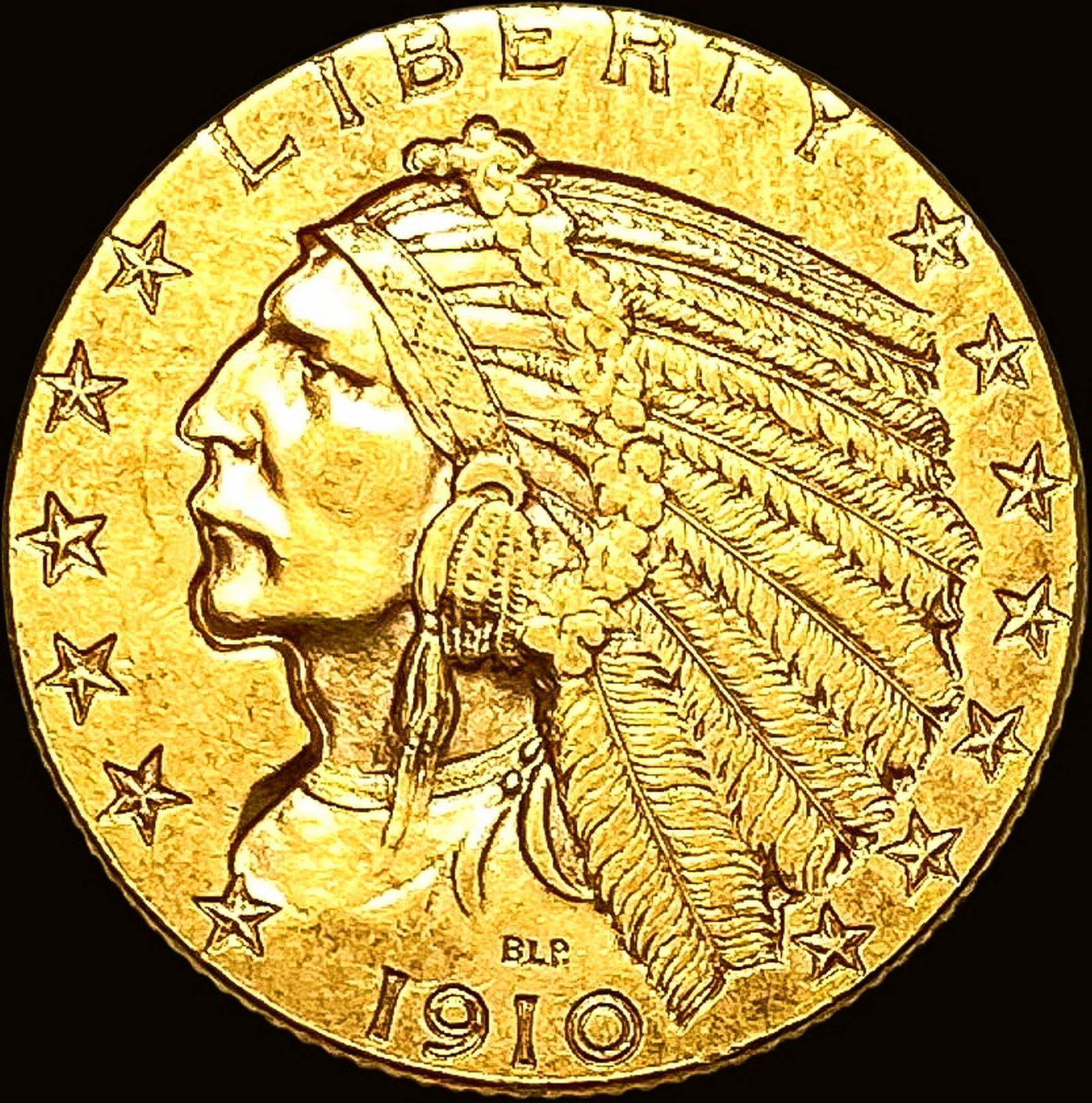 1910 Gold $5 Indian Head Half Eagle CLOSELY UNCIRCULATED (1 of 2)