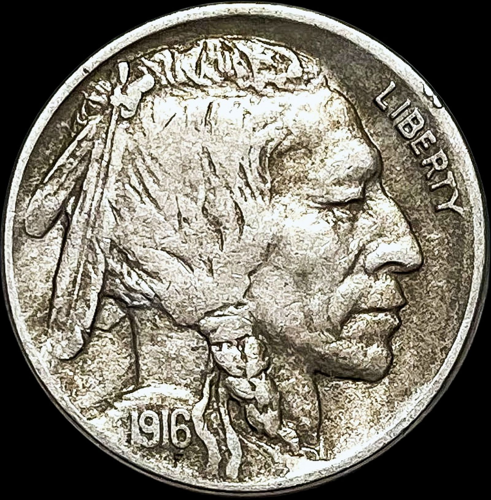 1916-D Buffalo Nickel NEARLY UNCIRCULATED (1 of 2)