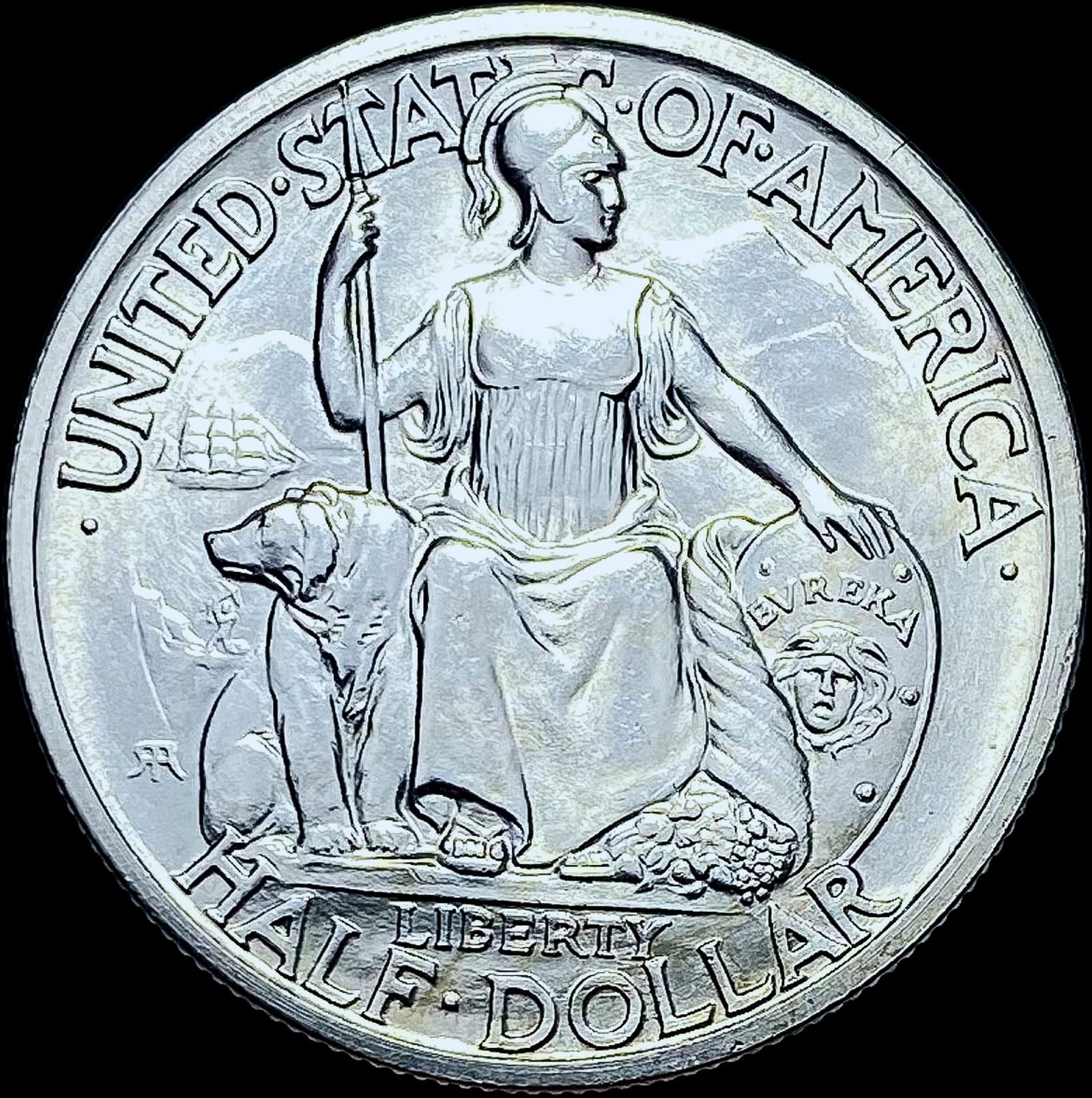 1935-S Silver San Diego Half Dollar GEM BU (1 of 2)